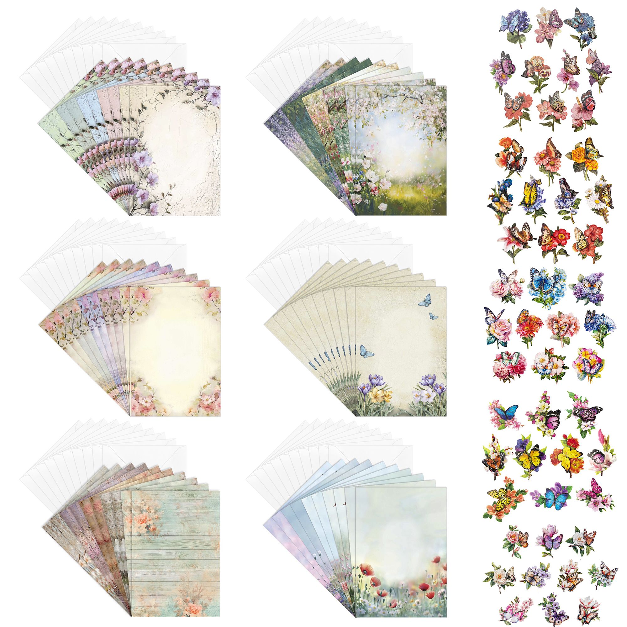 KARIN JITTENMEIER Grußkarten-Set Schmetterlinge inkl. 3D Motive