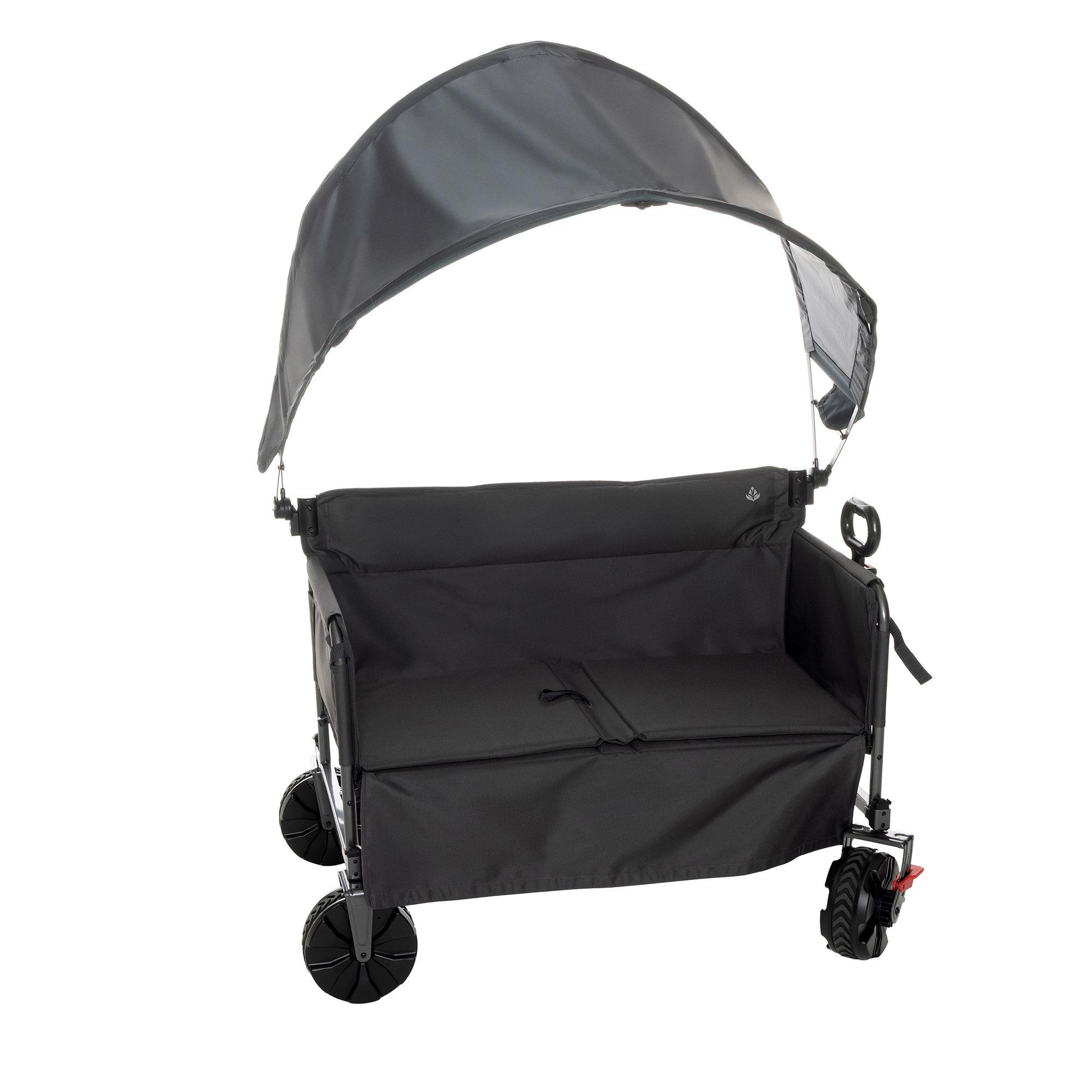 GREEN LOUNGE Bollerwagen mit Dach & Bremsen multifunktional ca. 99x49x64/107cm