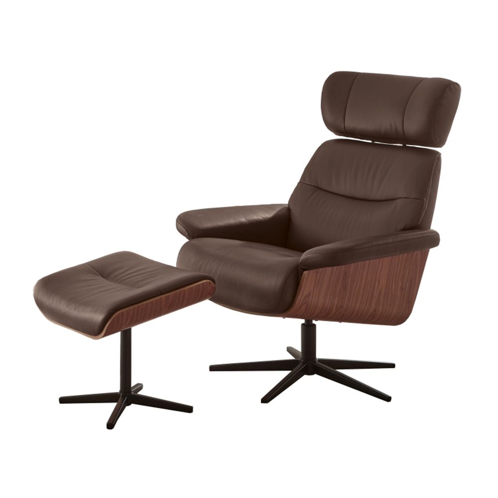 BODYFLEX LOUNGE Loungesessel Monza inkl. Fußhocker Echtleder 2J.Herstellergarantie