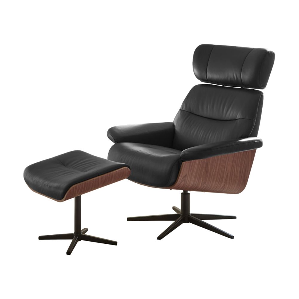 BODYFLEX LOUNGE Loungesessel Monza inkl. Fußhocker Echtleder 2J.Herstellergarantie