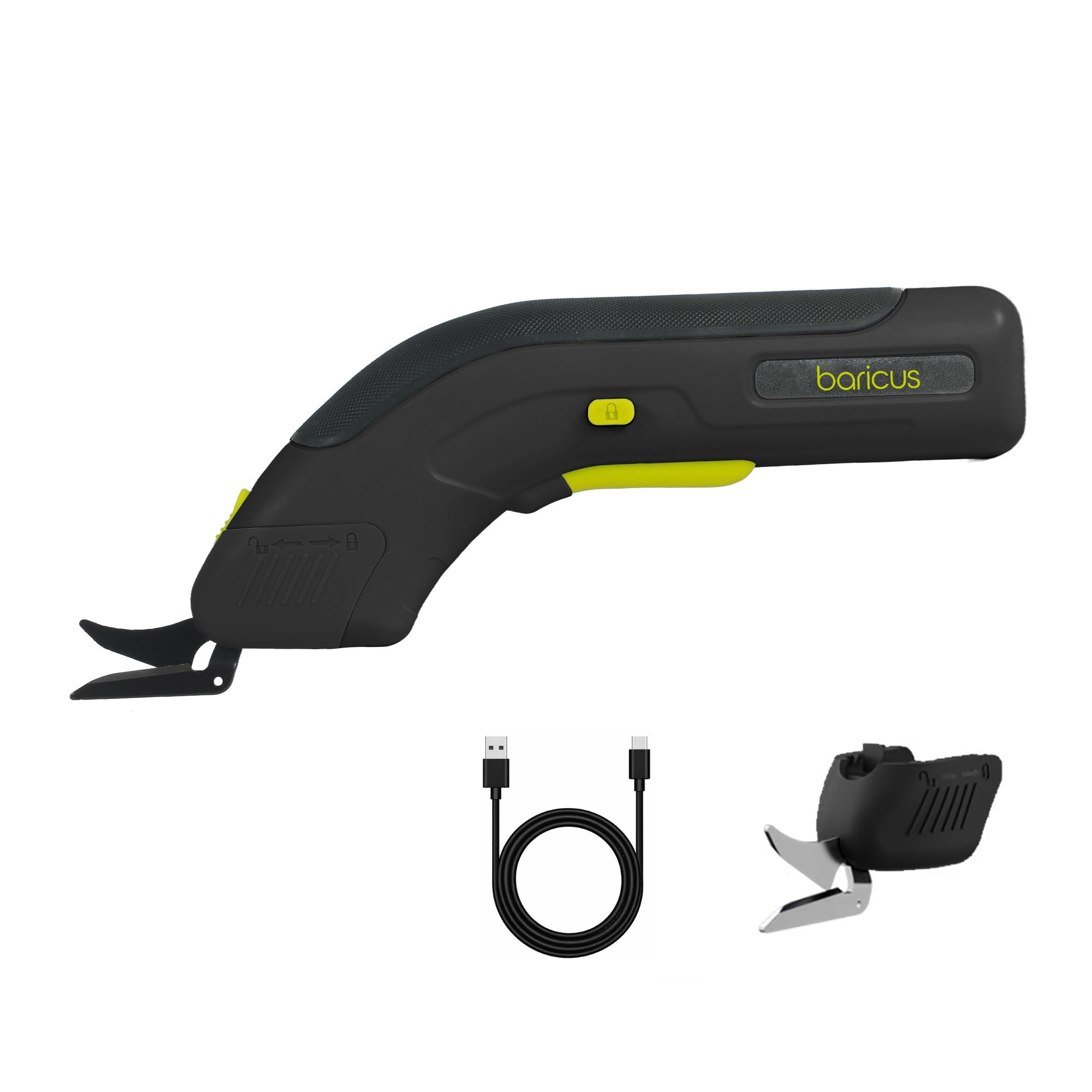 BARICUS Universal-Cutter 4V Akku Schere inkl. 2 Wechselköpfe 5J.Herstellergarantie