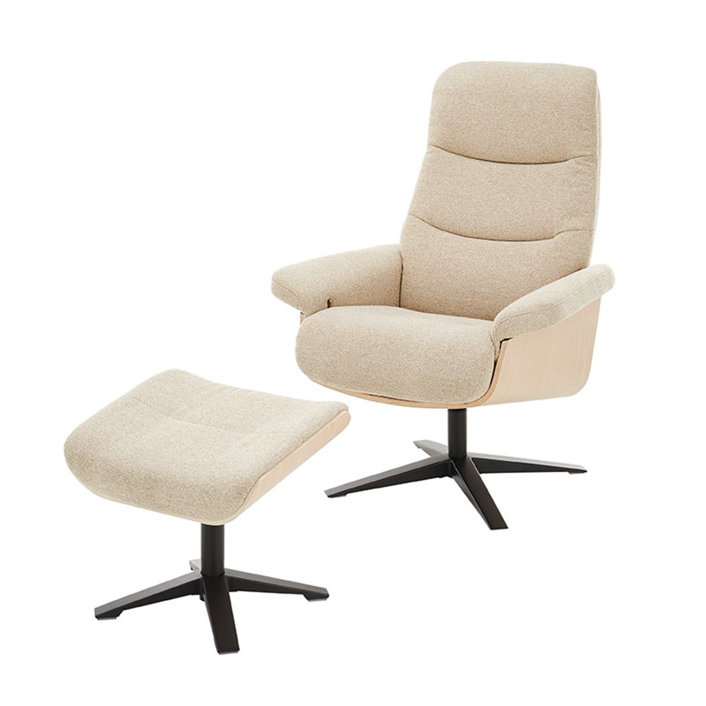 BODYFLEX LOUNGE Loungesessel Verona inkl. Fußhocker Boucleestoff 2J.Herstellergarantie