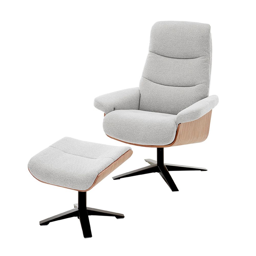 BODYFLEX LOUNGE Loungesessel Verona inkl. Fußhocker Boucleestoff 2J.Herstellergarantie