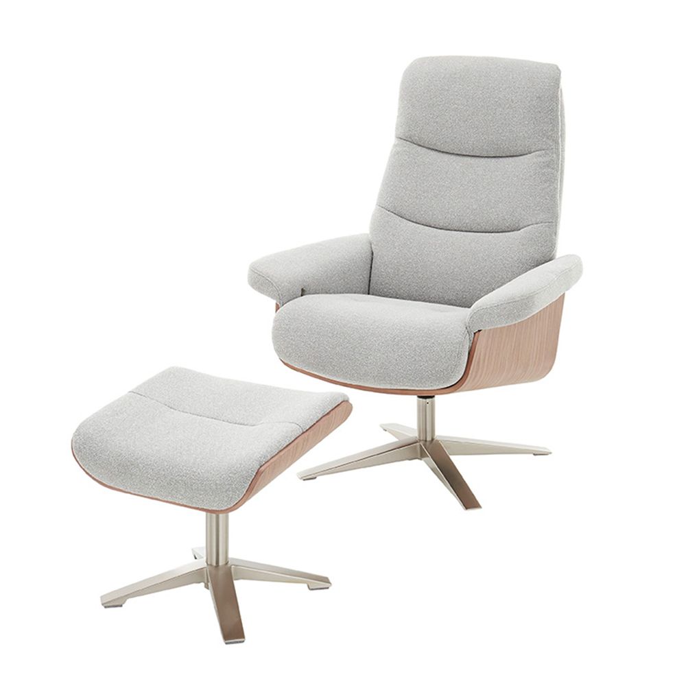 BODYFLEX LOUNGE Loungesessel Verona inkl. Fußhocker Boucleestoff 2J.Herstellergarantie