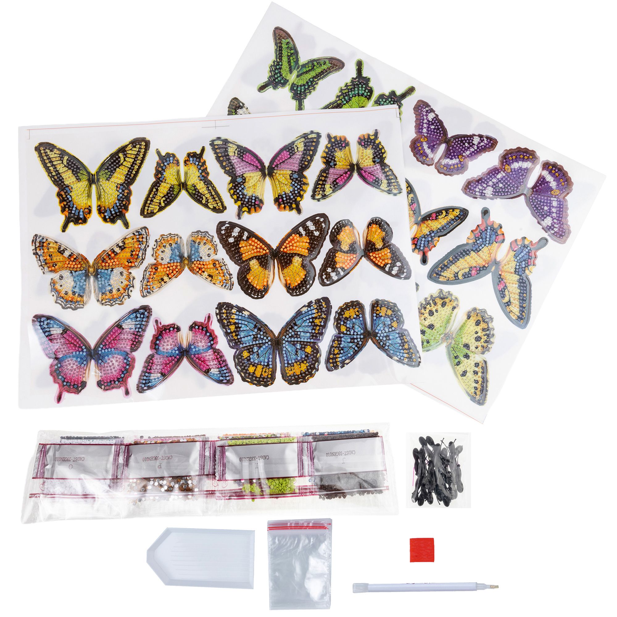 CRAFT BUDDY™ Diamond Painting-Set Schmetterlinge versch. Designs 29tlg.