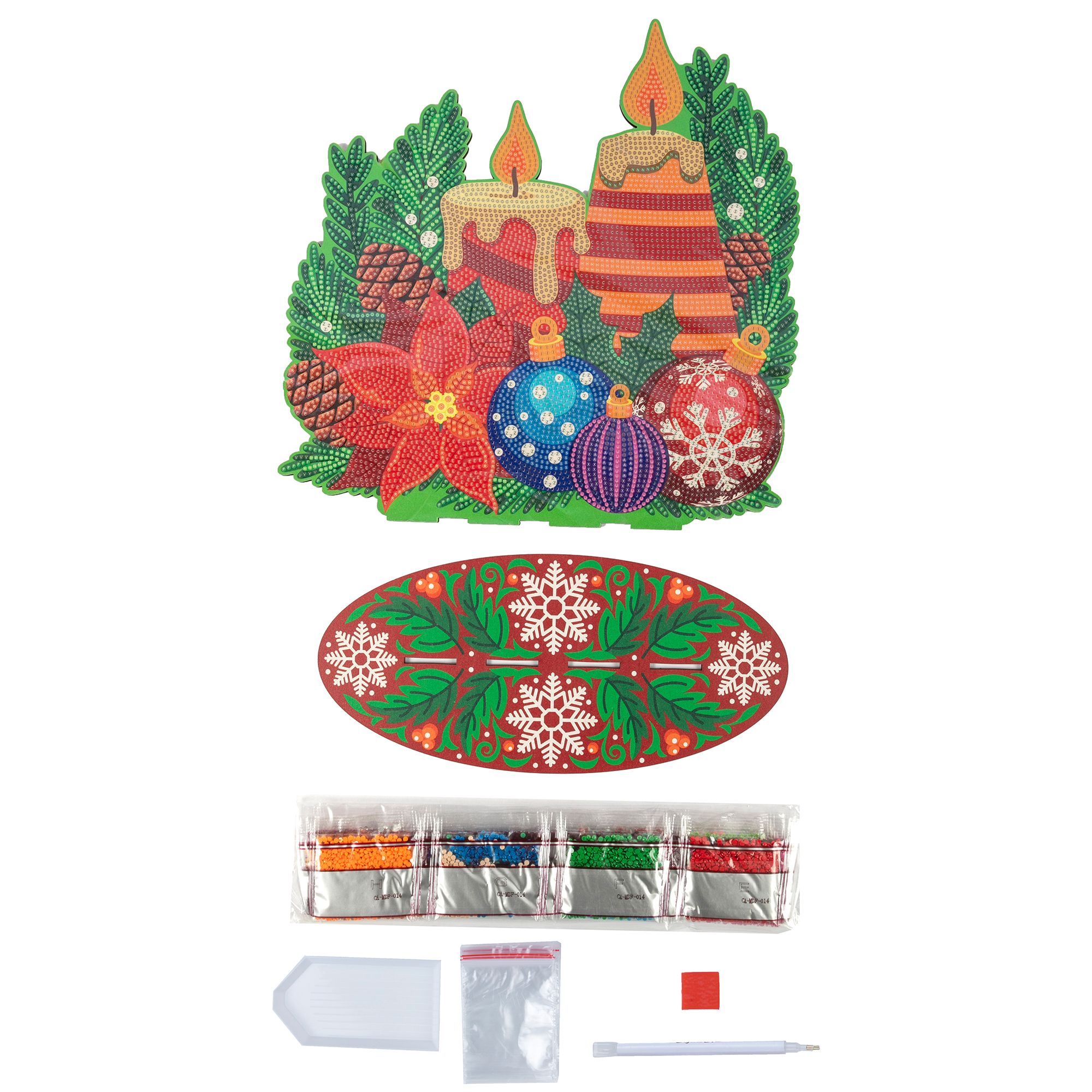 CRAFT BUDDY™ Diamond Painting Weihnachtsgesteck ca. 30x30cm 5tlg. QVC.de