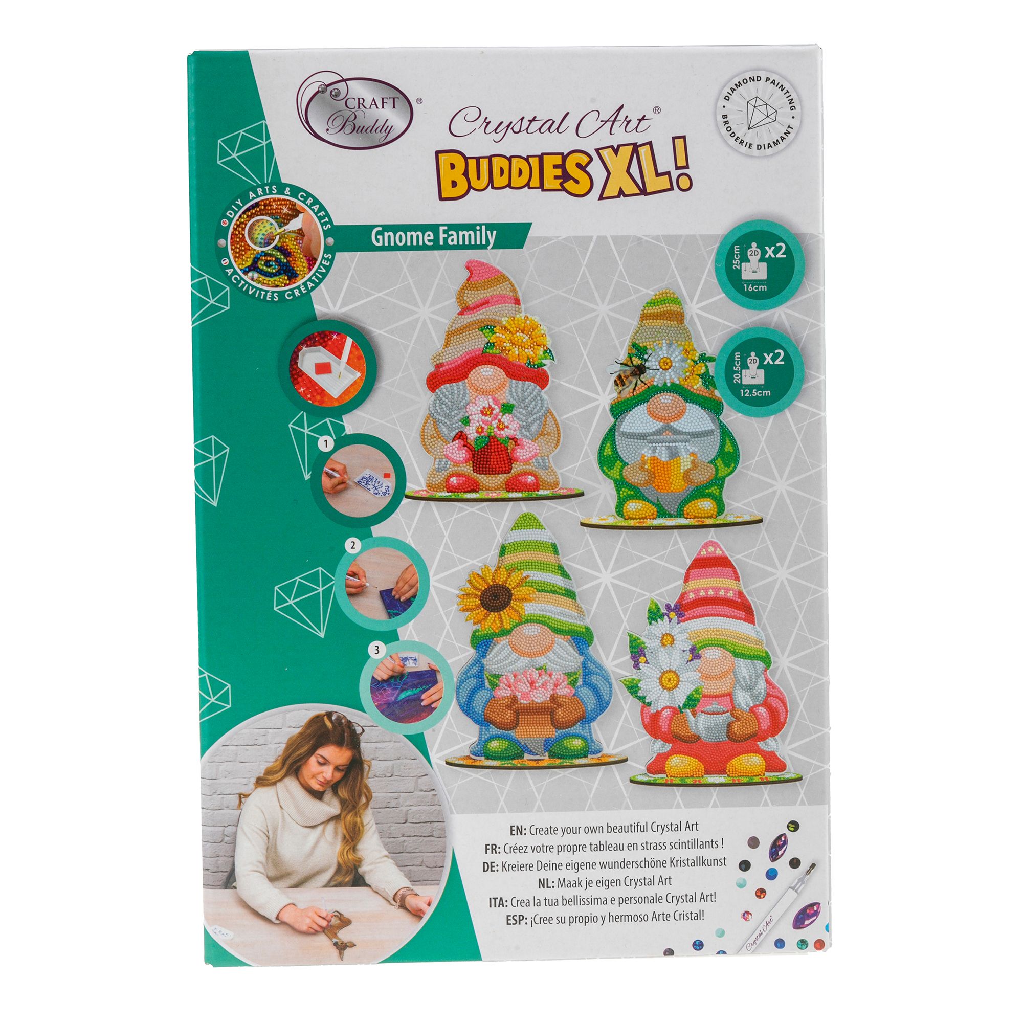 CRAFT BUDDY™ Diamond Painting Wichtelfamilie zum Nachlegen 9tlg.