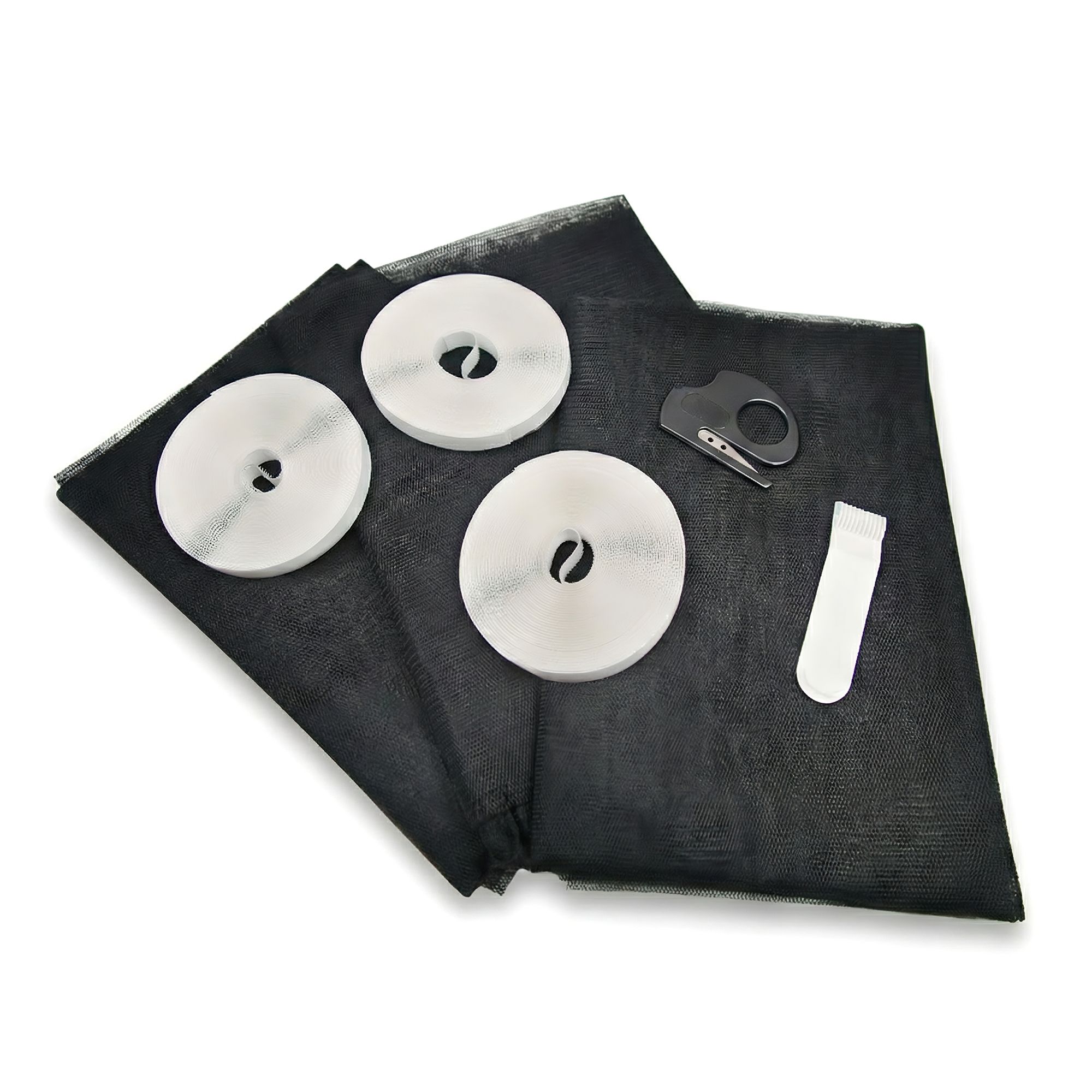 Insektenschutz-Set für 3 Fenster leichte Montage zuschneidbar ca. 130x150cm