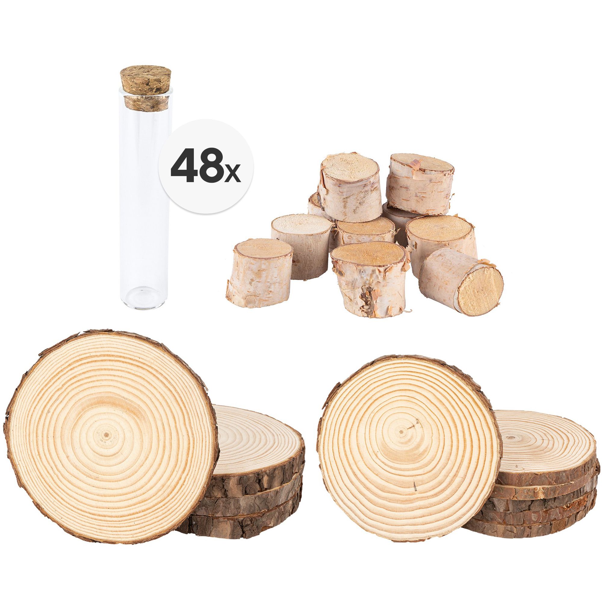 KARIN JITTENMEIER Kreativ-Set Baumscheiben & Reagenzgläser 68tlg.