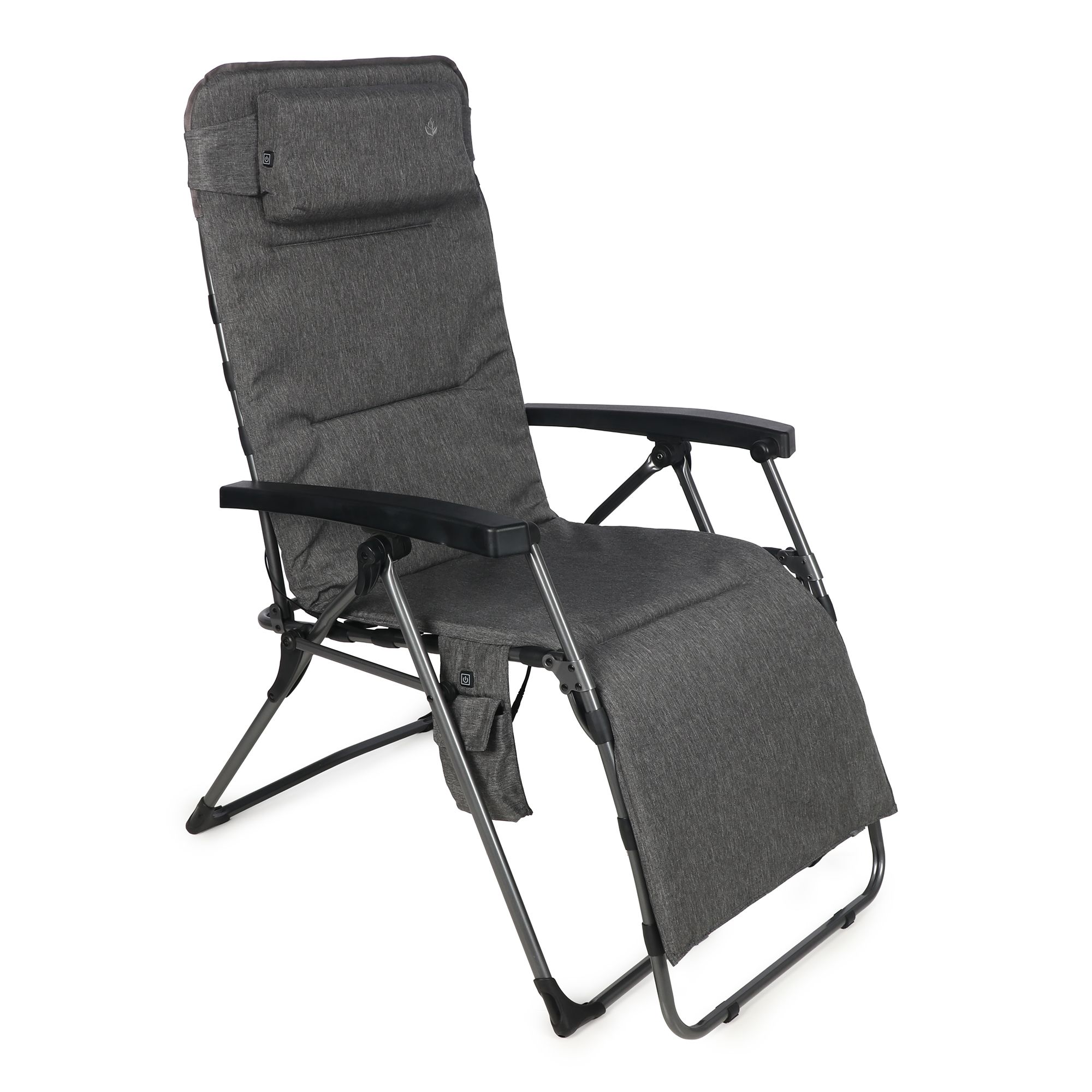 GREEN LOUNGE XL-Relaxliege mit Heizfunktion, Nacken- Kissen & Powerbank Herz-Waage-Position