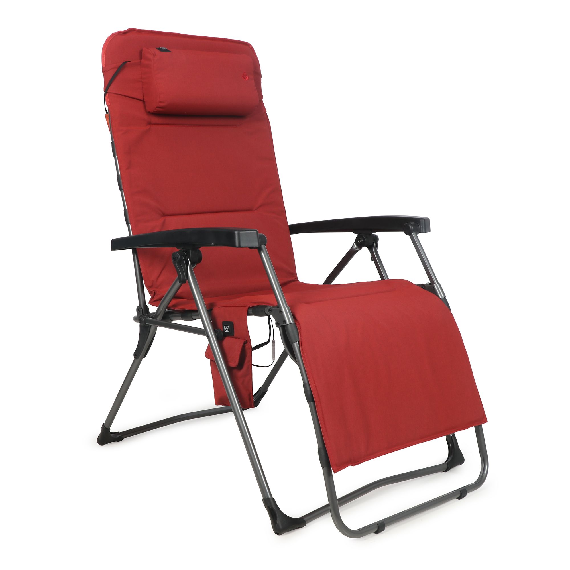 GREEN LOUNGE XL-Relaxliege mit Heizfunktion, Nacken- Kissen & Powerbank Herz-Waage-Position