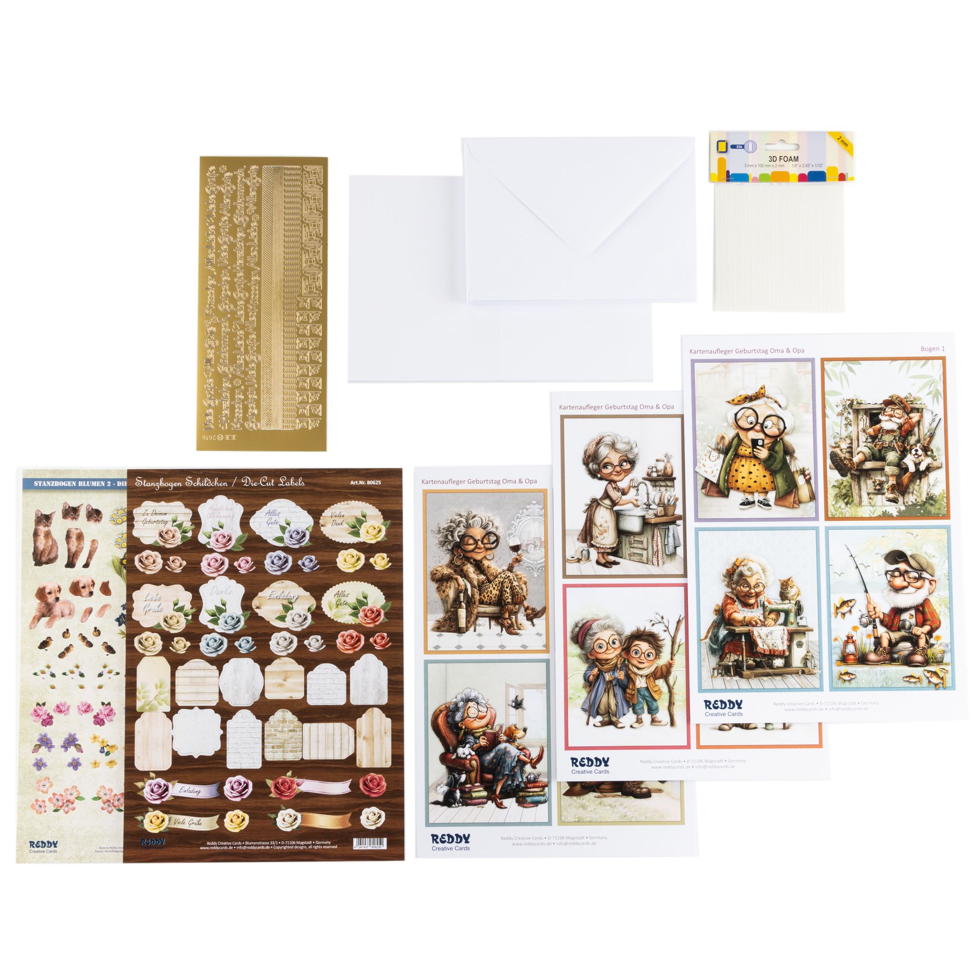 REDDY Grußkarten-Set Geburtstag Oma & Opa 31tlg.
