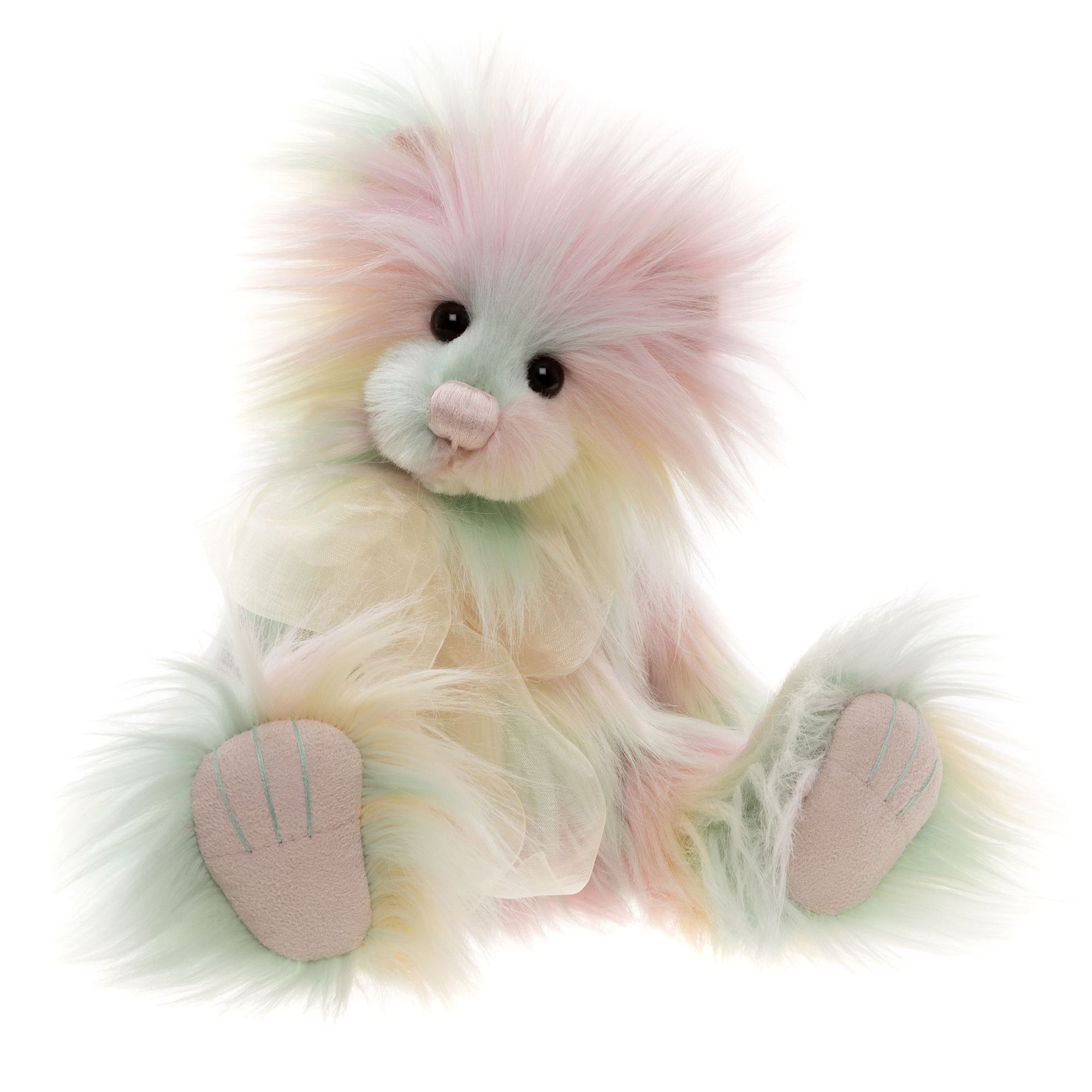 CHARLIE BEARS® Plüschbär Bubblegum mit Schleife Höhe ca. 28cm