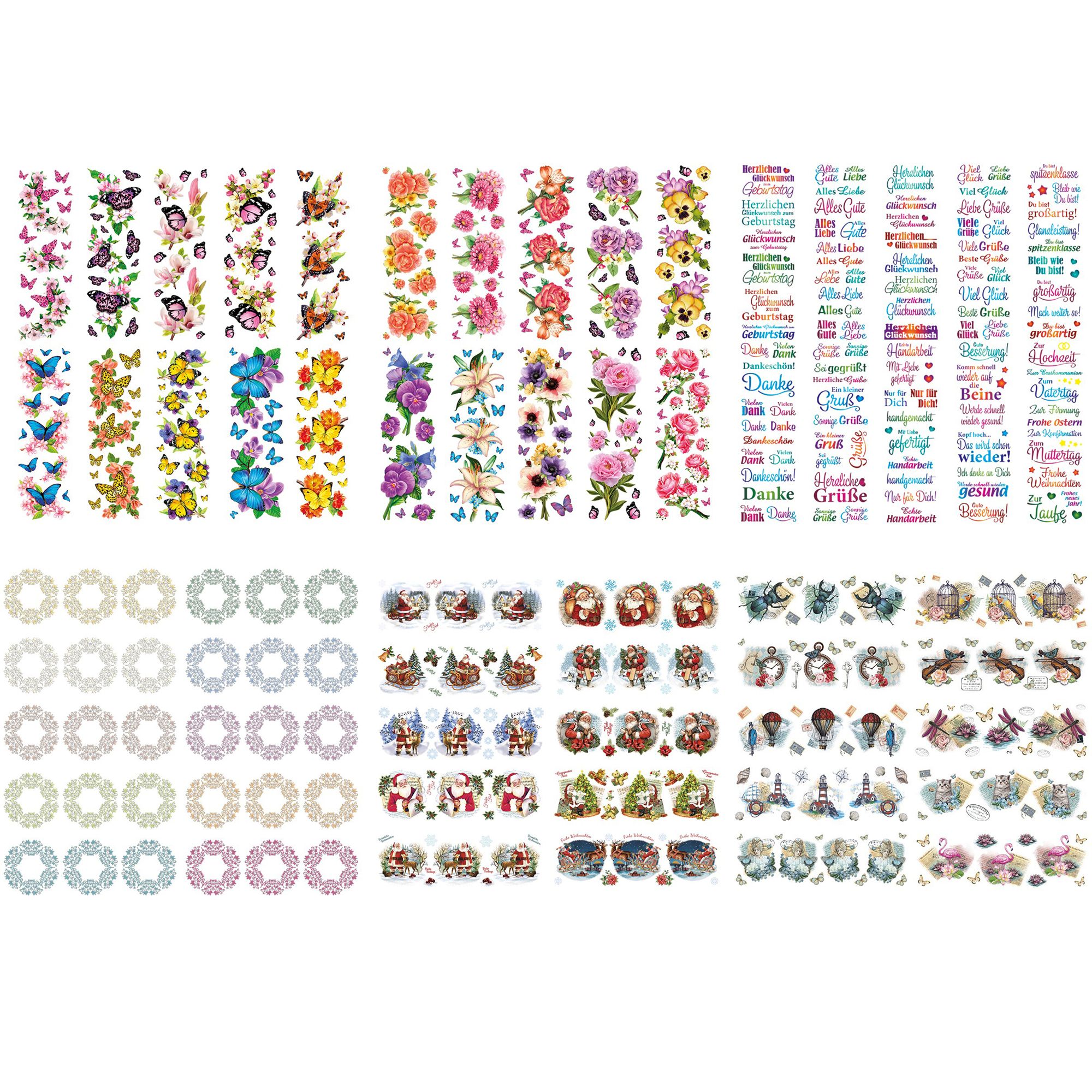 KARIN JITTENMEIER Sticker-Set Transparentsticker verschiedene Designs ...