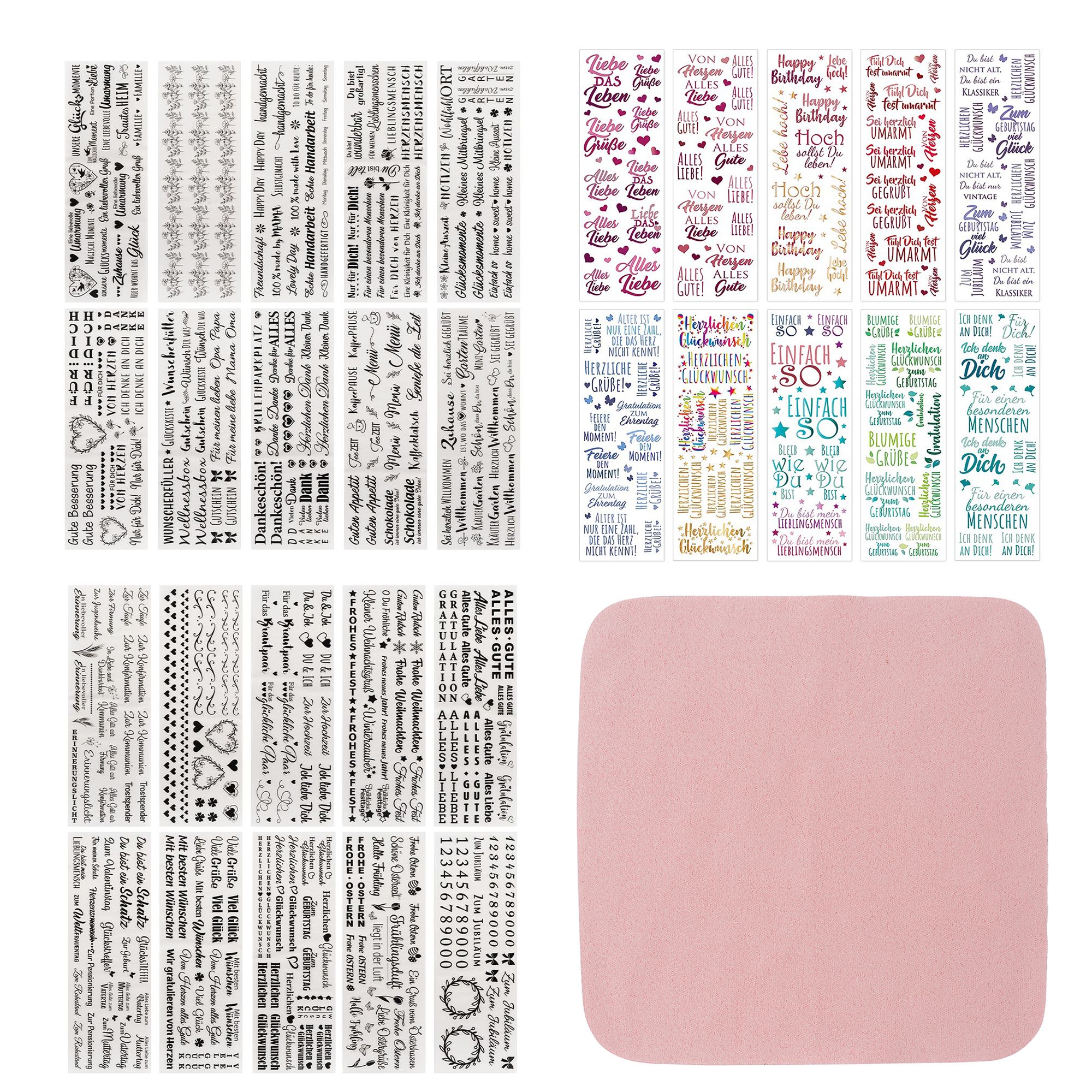 KARIN JITTENMEIER Kreativ-Set Premium Transfers Schriften 33tlg.