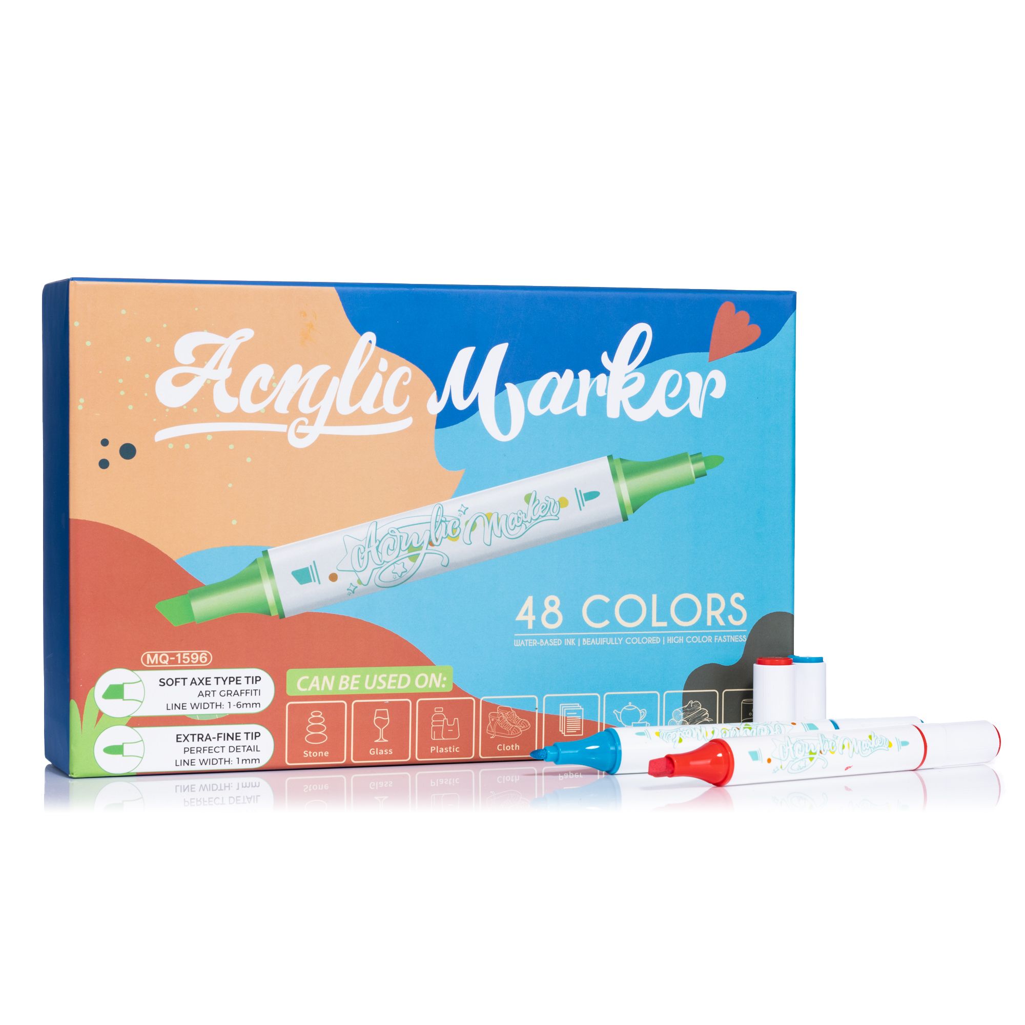  Kreativfarben-Set Duo Marker in 48 versch. Farben 48tlg.