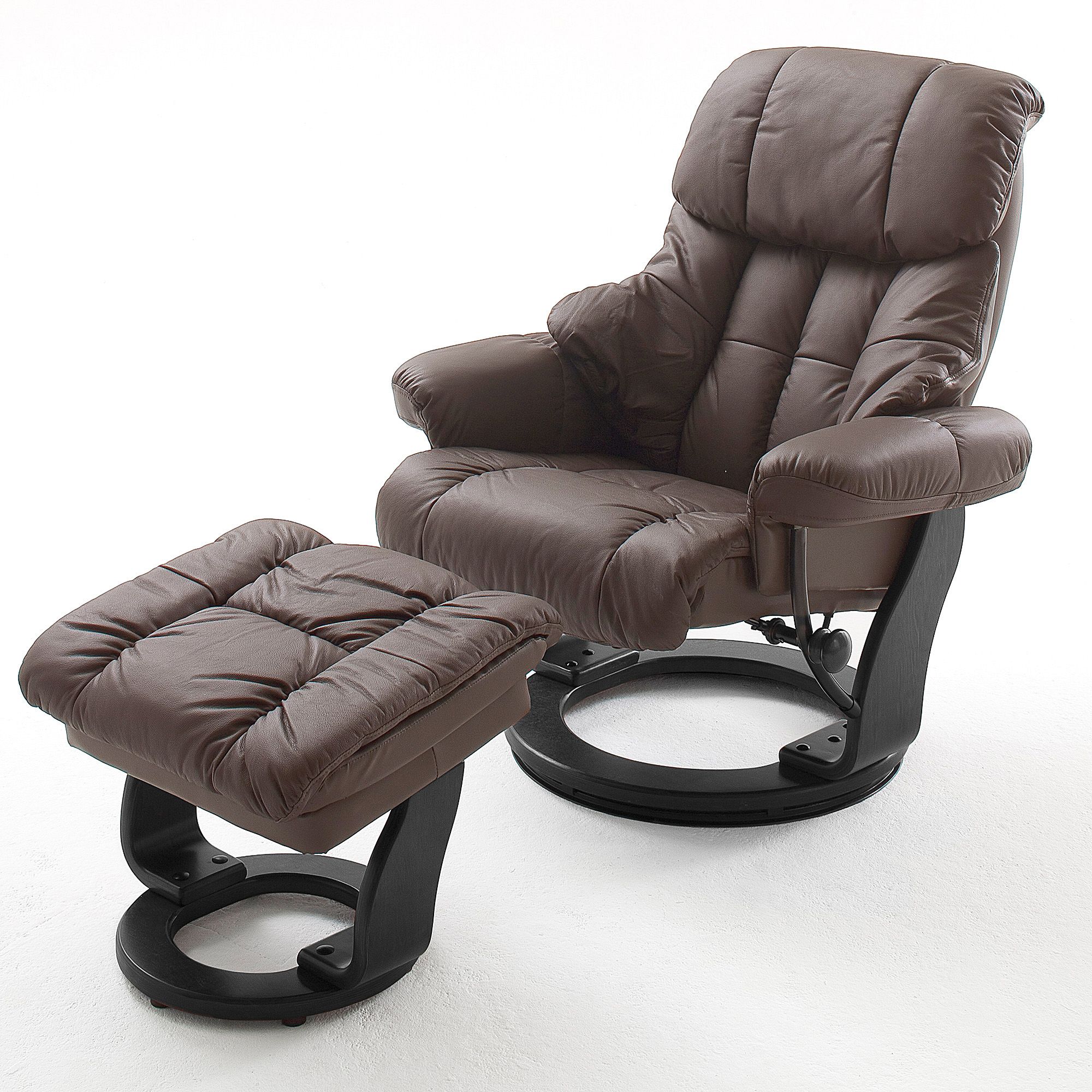 BODYFLEX LOUNGE Fernsehsessel ROMA inklusive Fußhocker Rindsleder 2J.Herstellergarantie