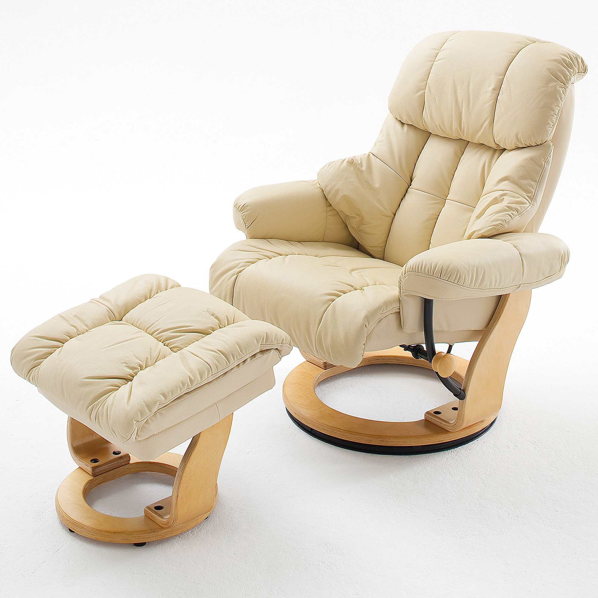 BODYFLEX LOUNGE Fernsehsessel ROMA inklusive Fußhocker Rindsleder 2J.Herstellergarantie