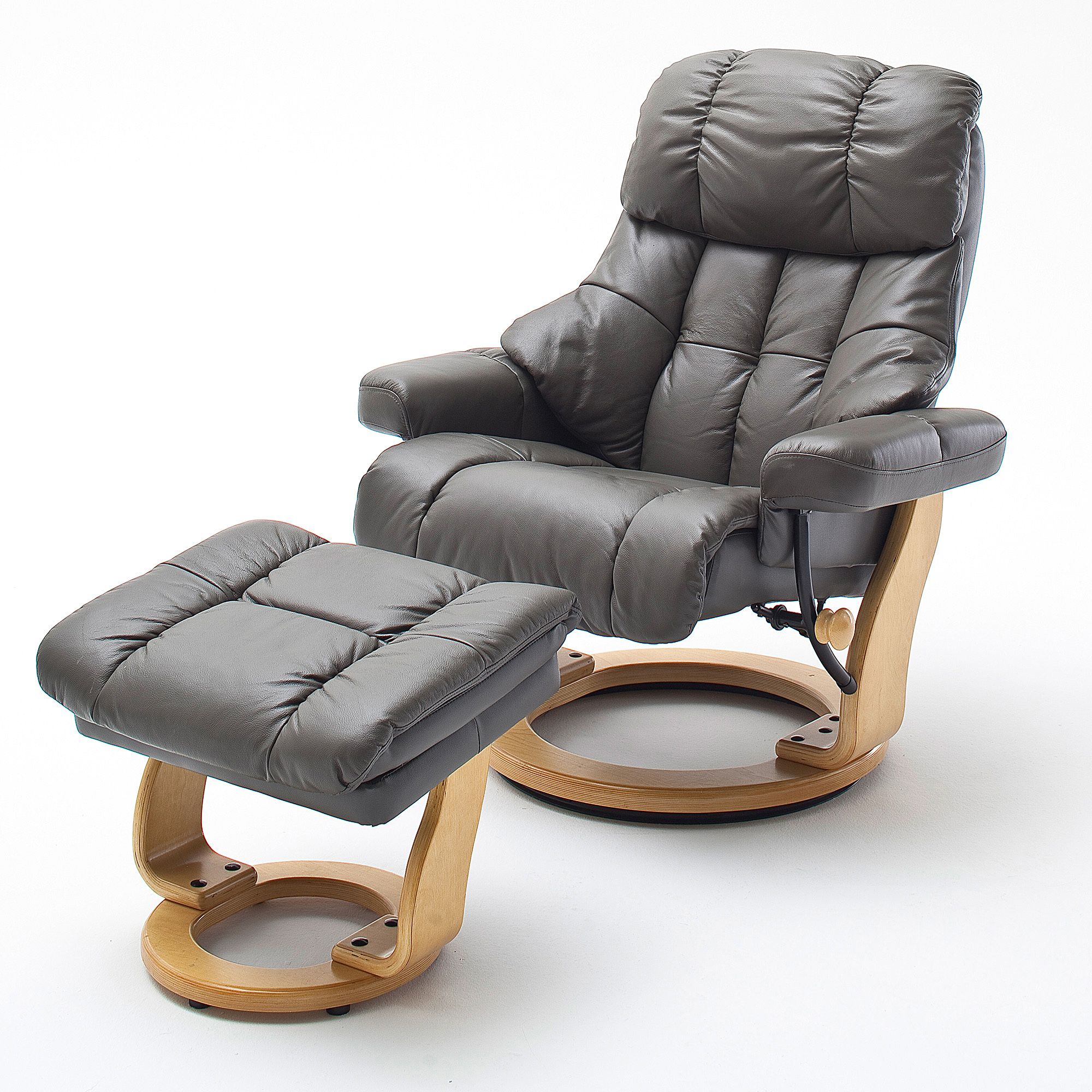 BODYFLEX LOUNGE Fernsehsessel ROMA inklusive Fußhocker Rindsleder 2J.Herstellergarantie