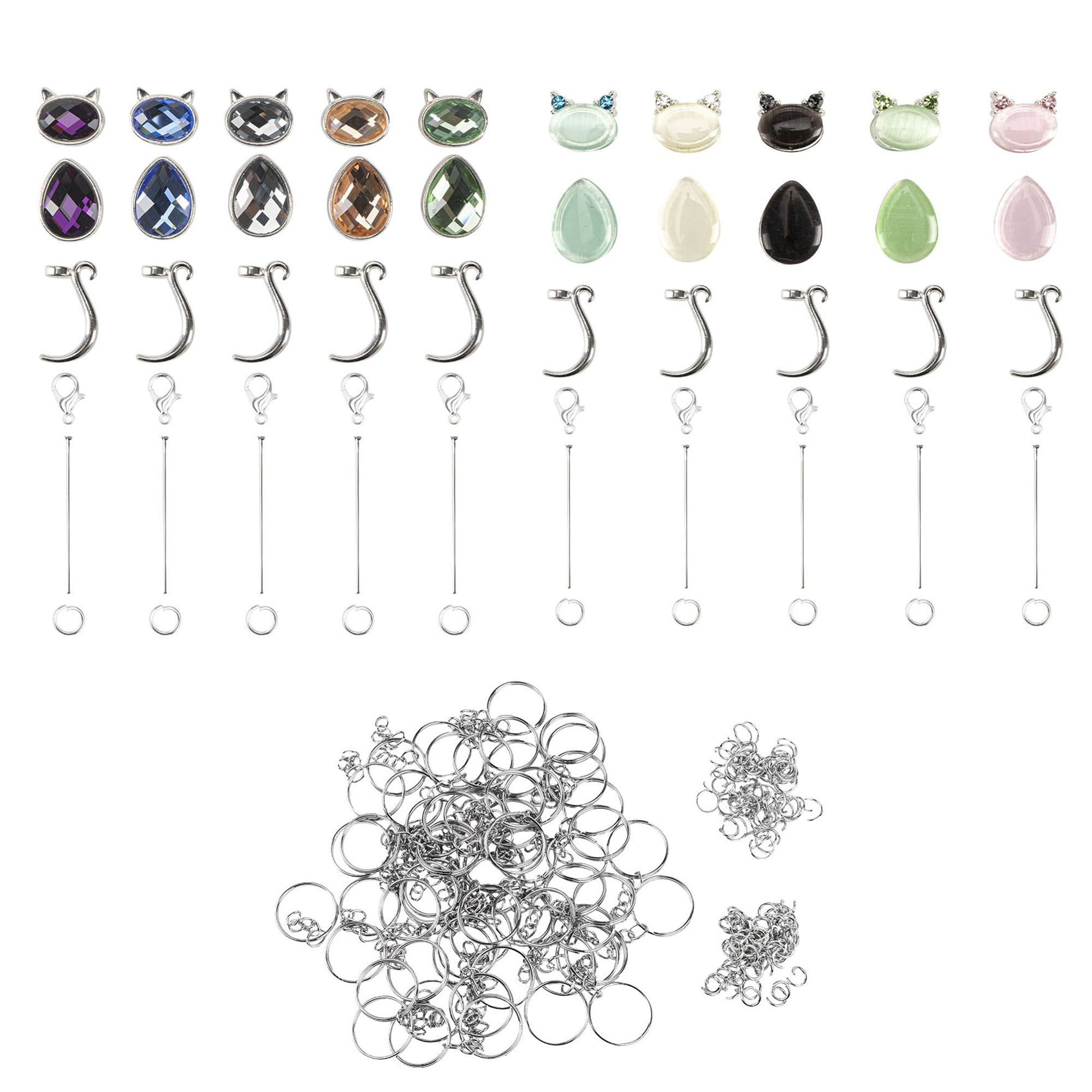 KARIN JITTENMEIER Kreativ-Set Schmuck Anhänger Katzen 13tlg.