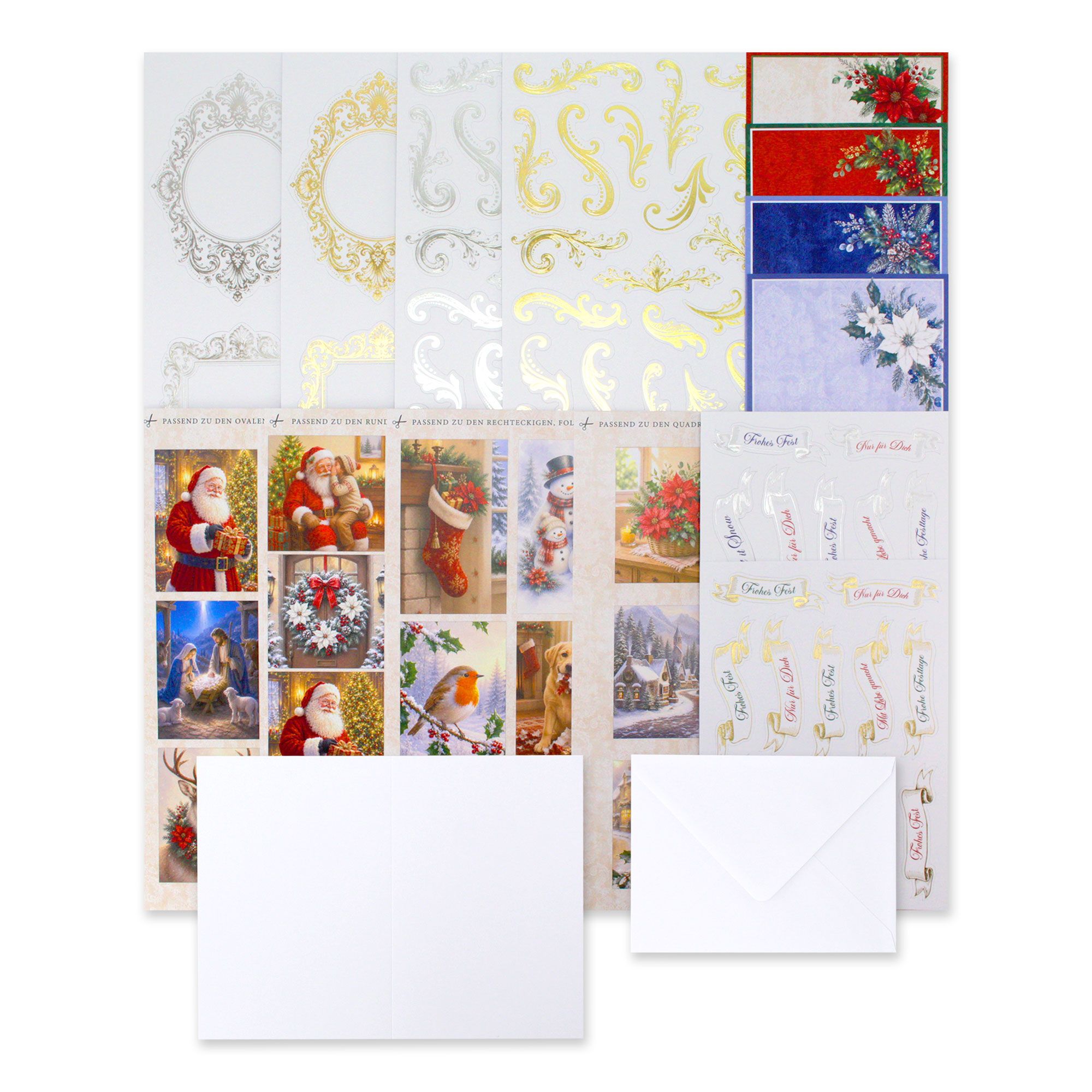 KATY SUE Grußkarten-Set Weihnachten folienverziert 62tlg.