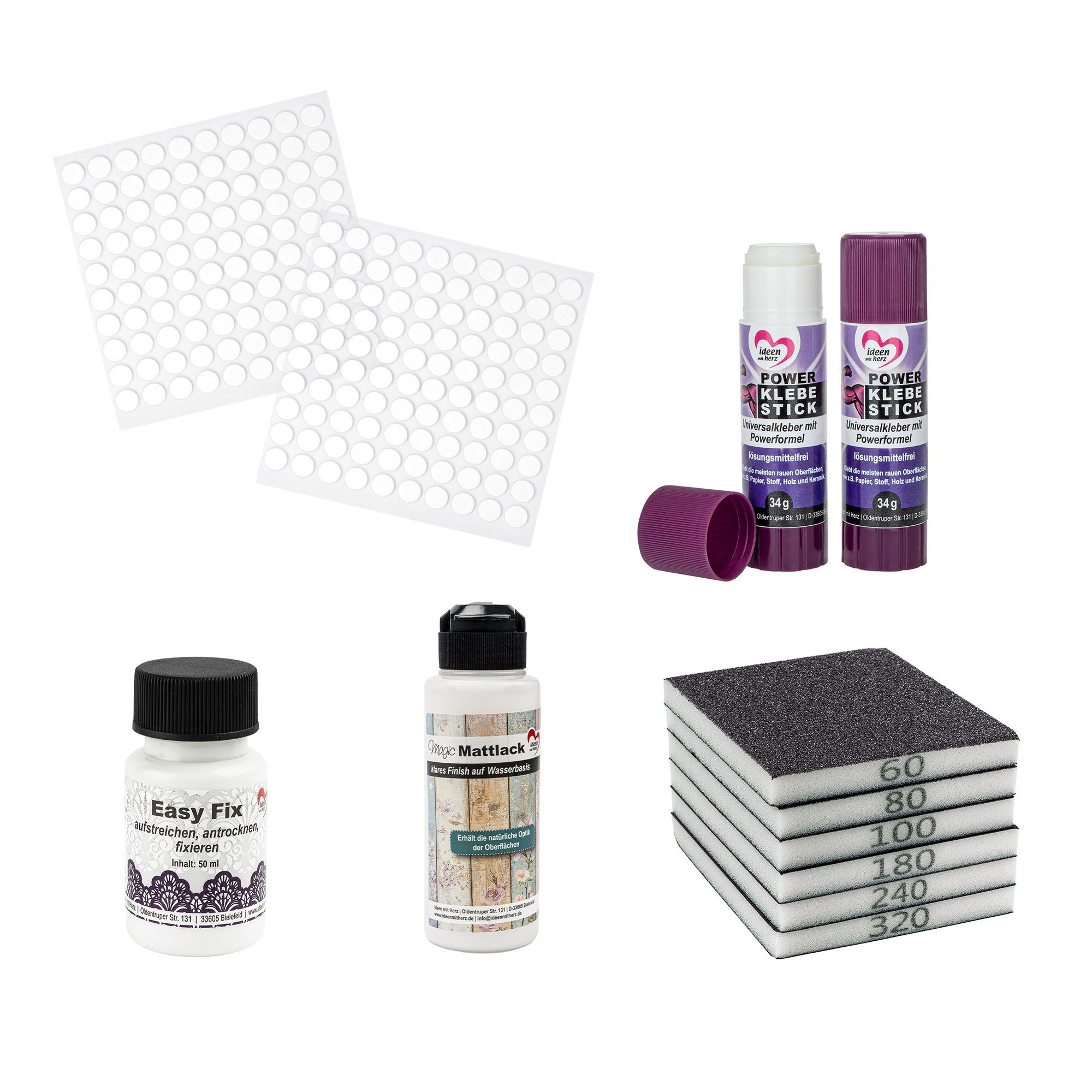 KARIN JITTENMEIER Lack & Kleber-Set Magic Mattlack & Easy Fix kleber 14tlg.