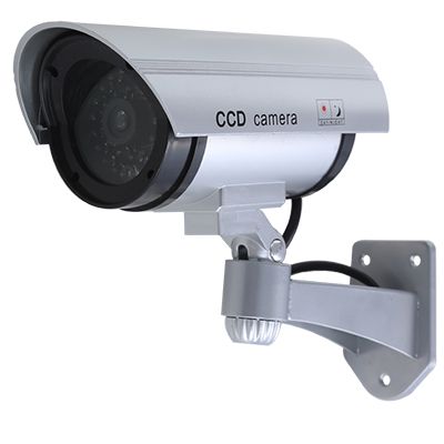 Dummy Kamera Kameraattrappe für in/outdoorgeeignet inkl.LED-Leuchte &  Befestigungsmat. 