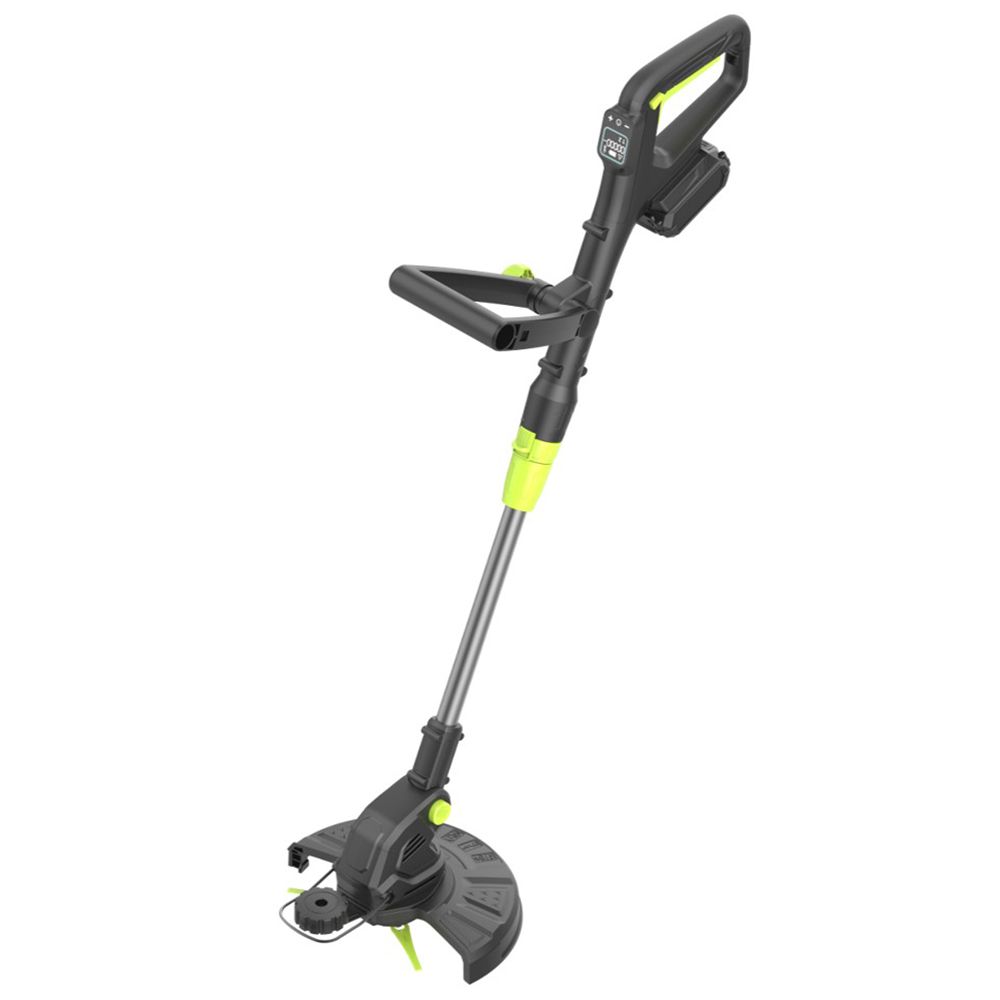 BARICUS Akku-Rasentrimmer 18V mit Digital-Display Schnellwechselkopf 5J.Herstellergarantie