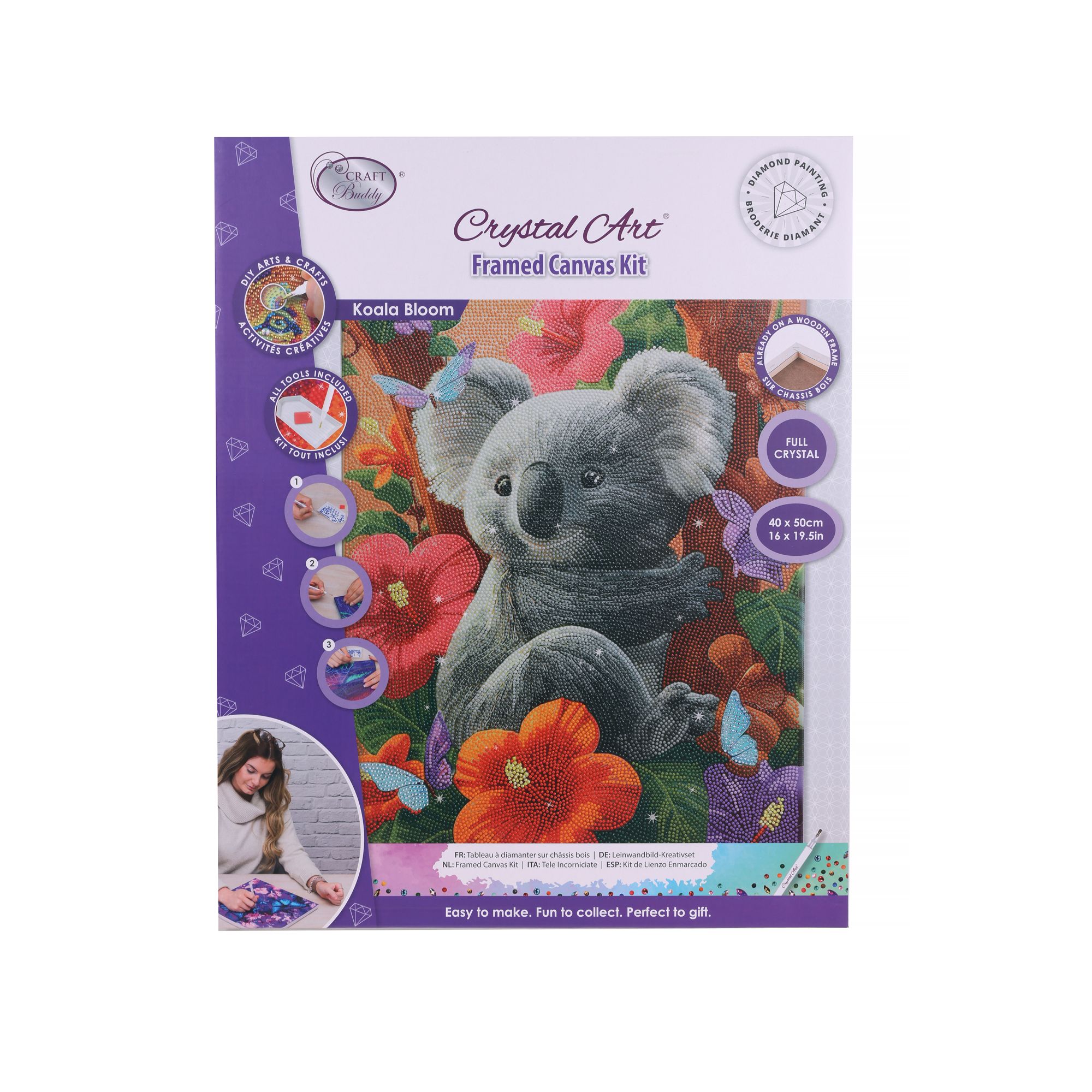 CRAFT BUDDY™ Diamond Painting Bild 40x50cm auf Keilrahmen 5tlg.