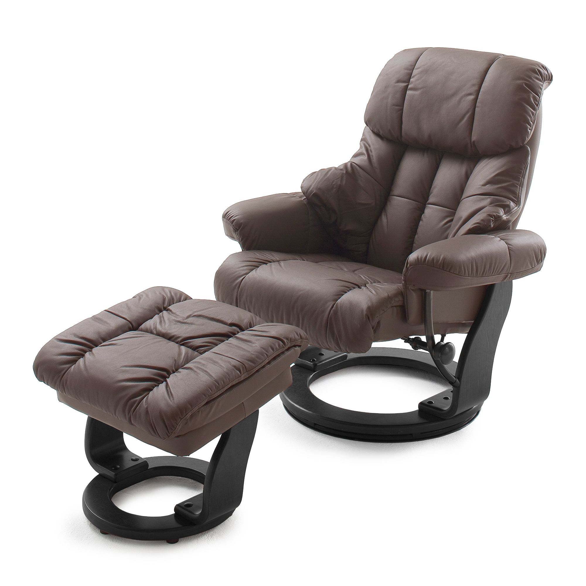 BODYFLEX LOUNGE Fernsehsessel ROMA inklusive Fußhocker Rindsleder