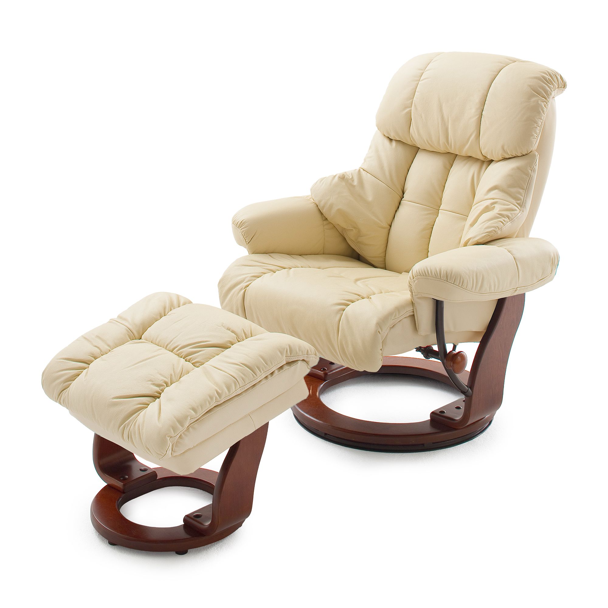 BODYFLEX LOUNGE Fernsehsessel ROMA inklusive Fußhocker Rindsleder