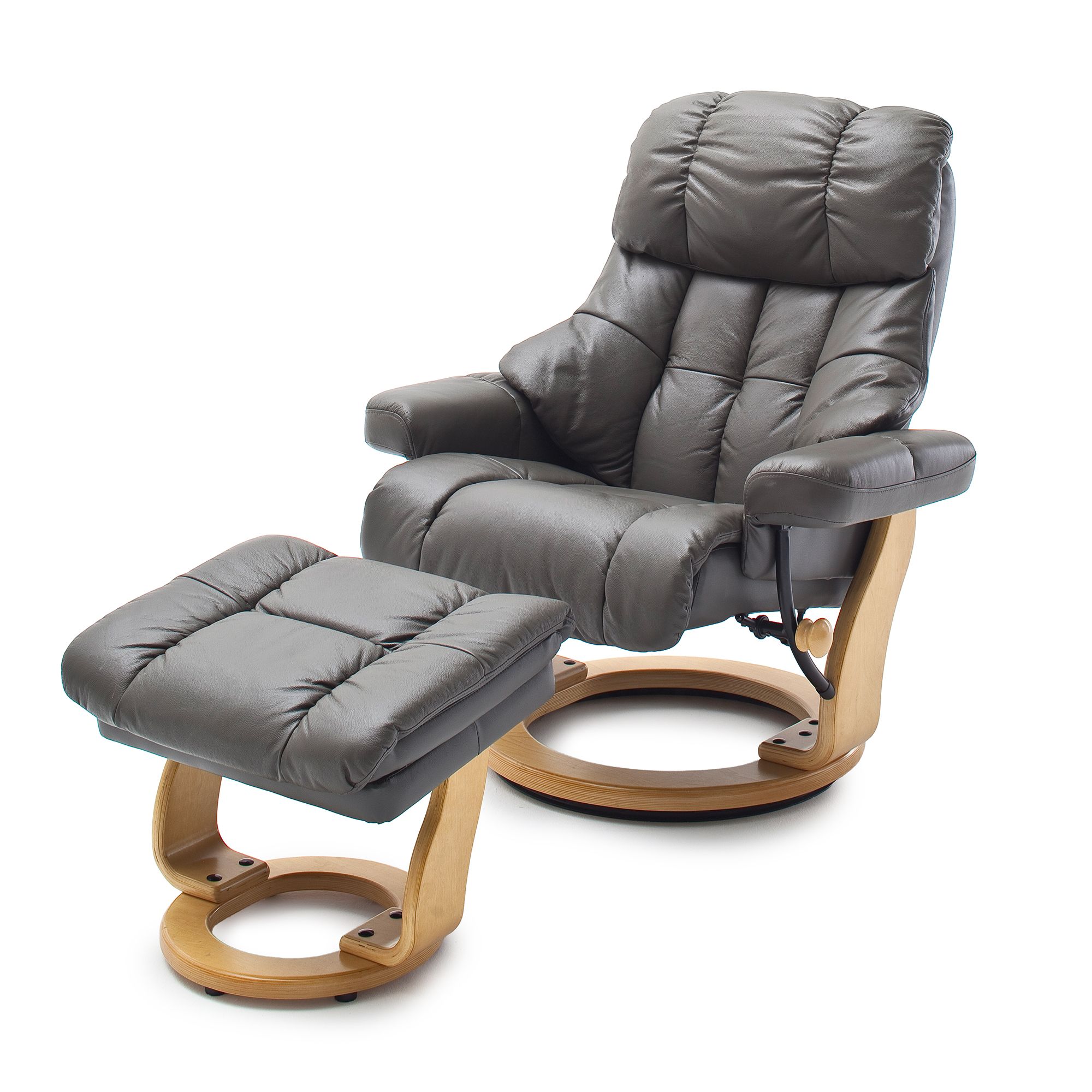 BODYFLEX LOUNGE Fernsehsessel ROMA inklusive Fußhocker Rindsleder