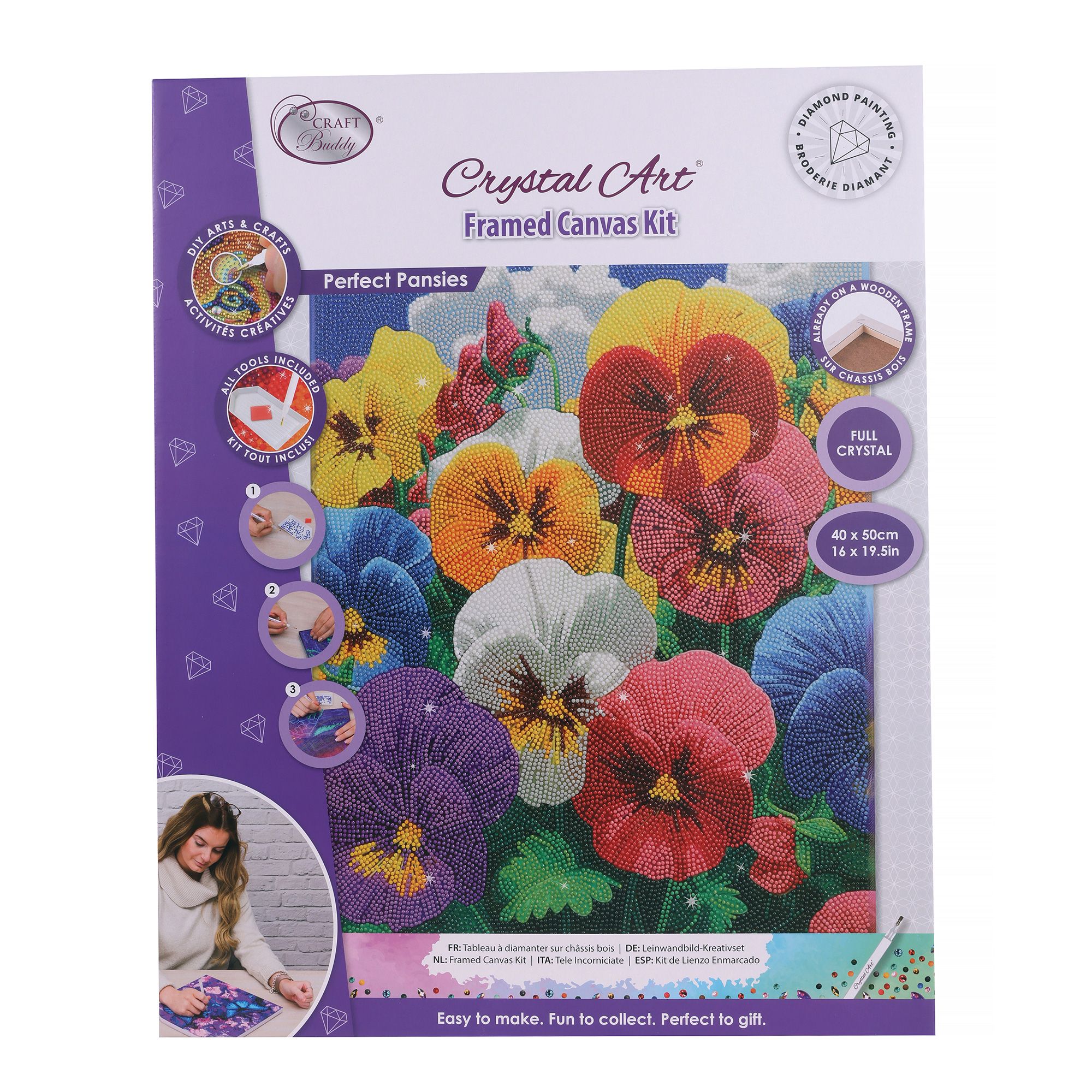 CRAFT BUDDY™ Diamond Painting Bild 40x50cm auf Keilrahmen 5tlg.