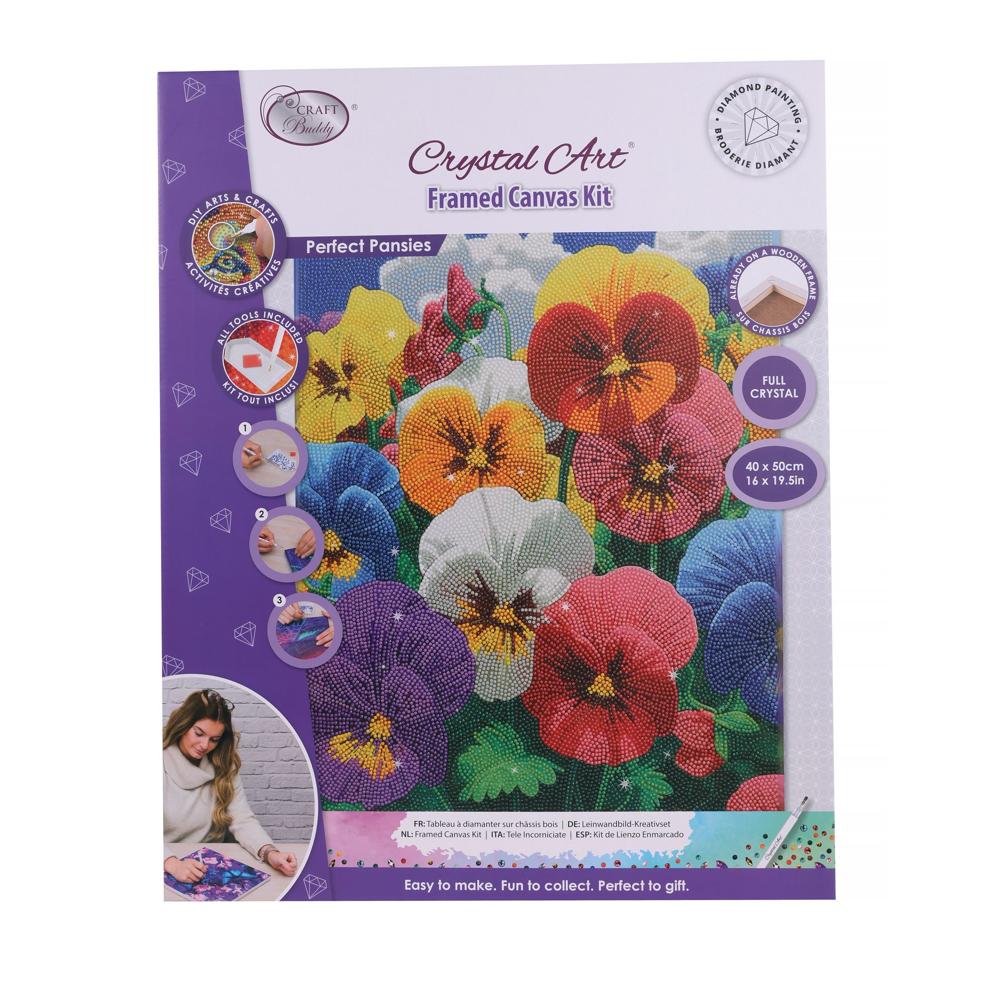 CRAFT BUDDY™ Diamond Painting Bild 40x50cm auf Keilrahmen 5tlg.