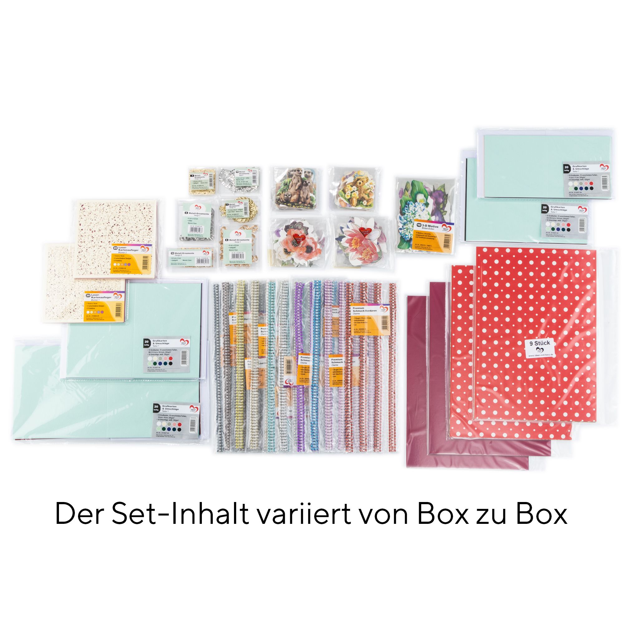 KARIN JITTENMEIER Grußkarten-Set Überraschung-Set versch. Designs 222tlg.