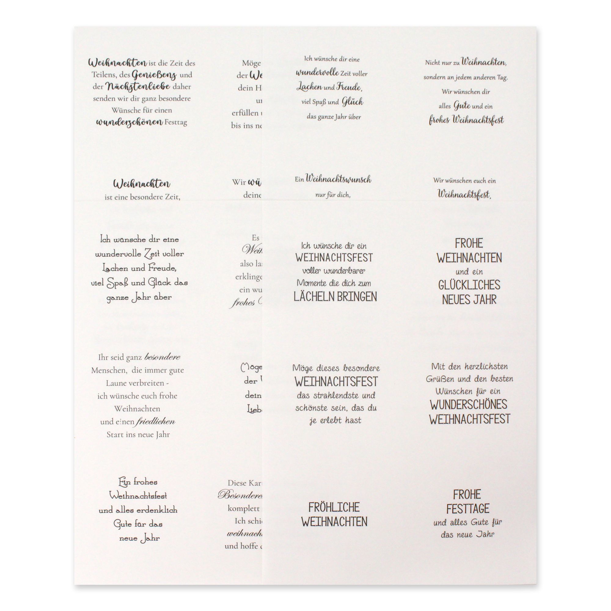 KATY SUE Sticker-Set weihnachtliche Schriftzüge 8tlg.