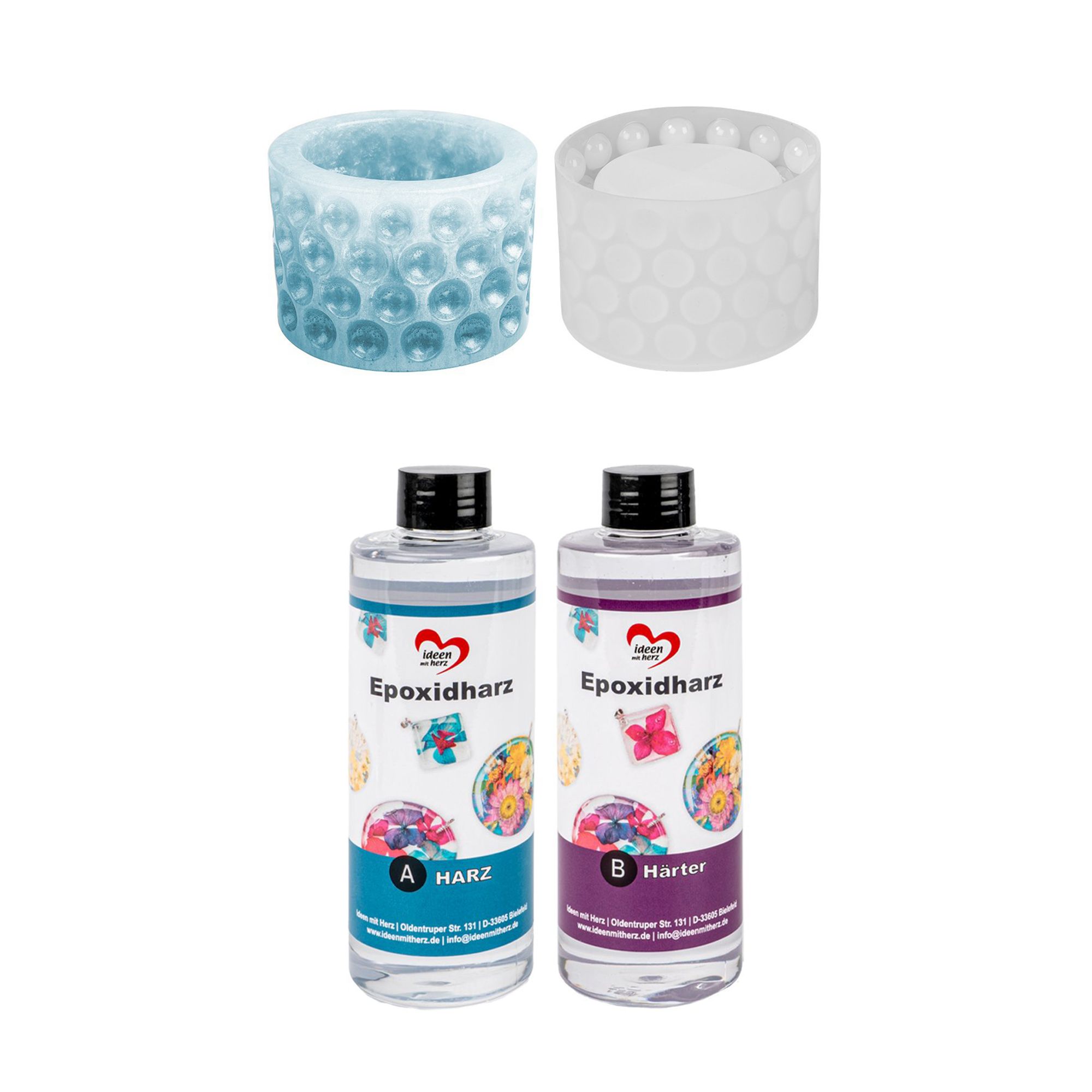 KARIN JITTENMEIER Kreativ-Set Epoxidharz & Silikonform Windlicht 3tlg.