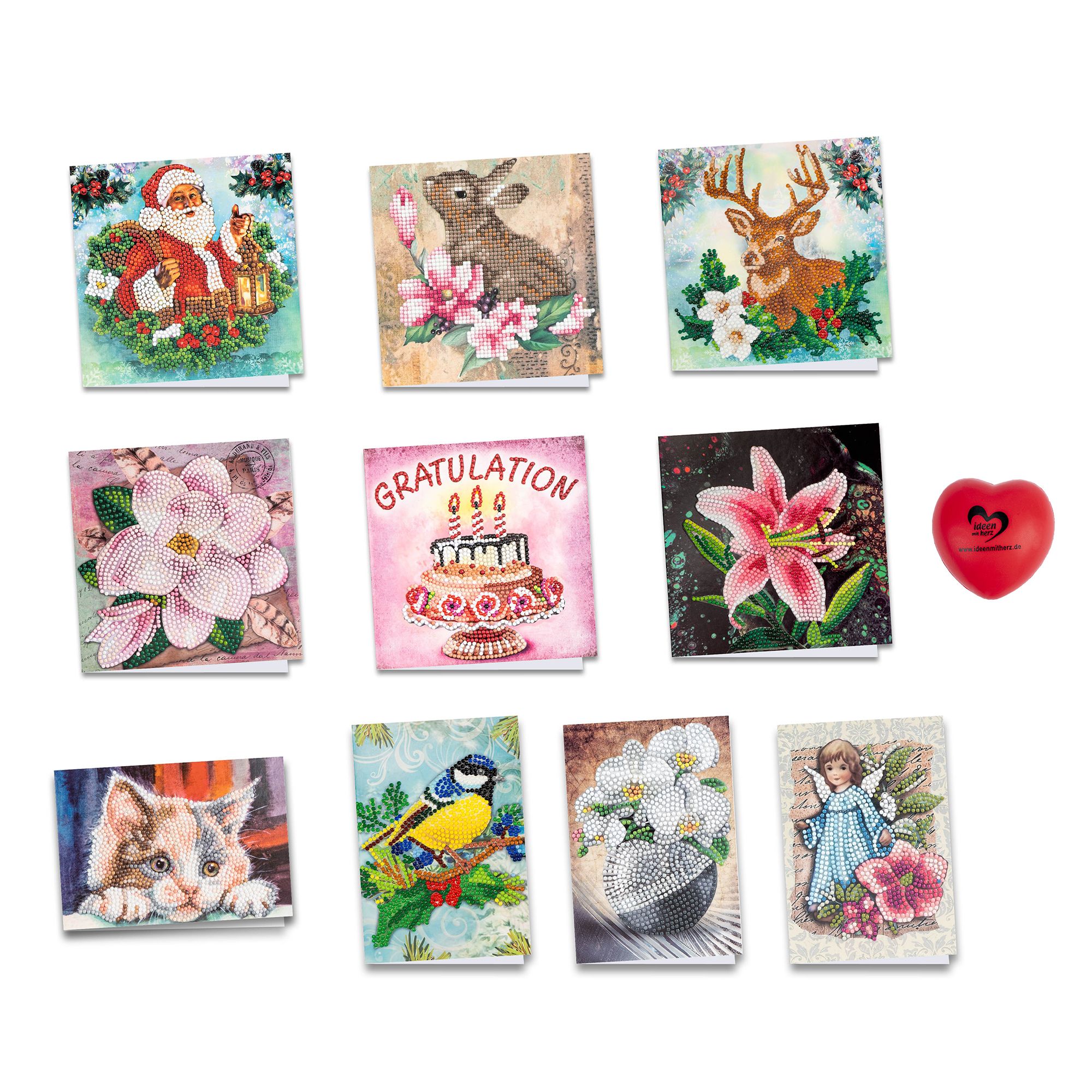  KARIN JITTENMEIER Club Artikel Diamond Painting Grußkarten-Set 60tlg.
