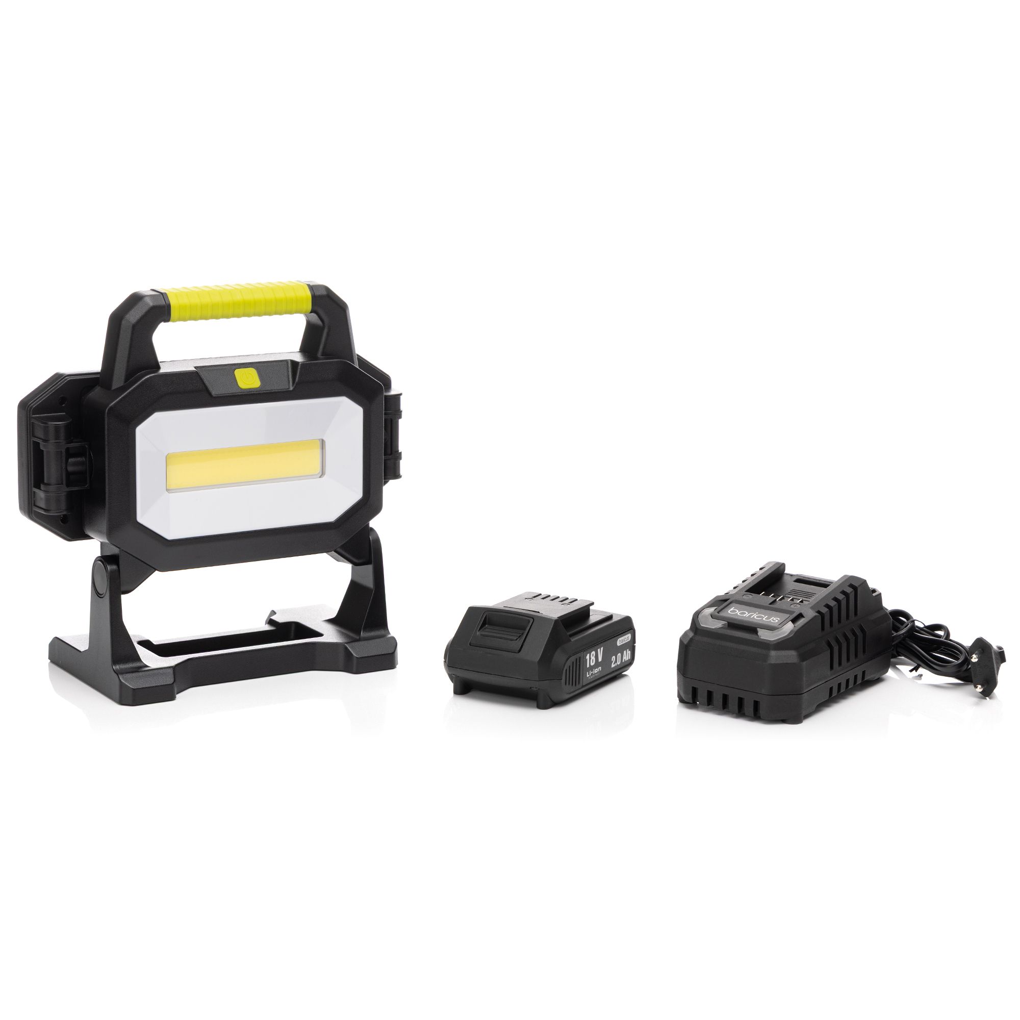 BARICUS Akku-Arbeitsleuchte 18V, 50W 3 Beleuchtungsmodi 5J.Herstellergarantie