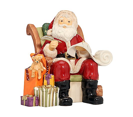 GOEBEL Weihnachtsmann Alle Geschenke sind verpackt mit Musikwerk, 16cm