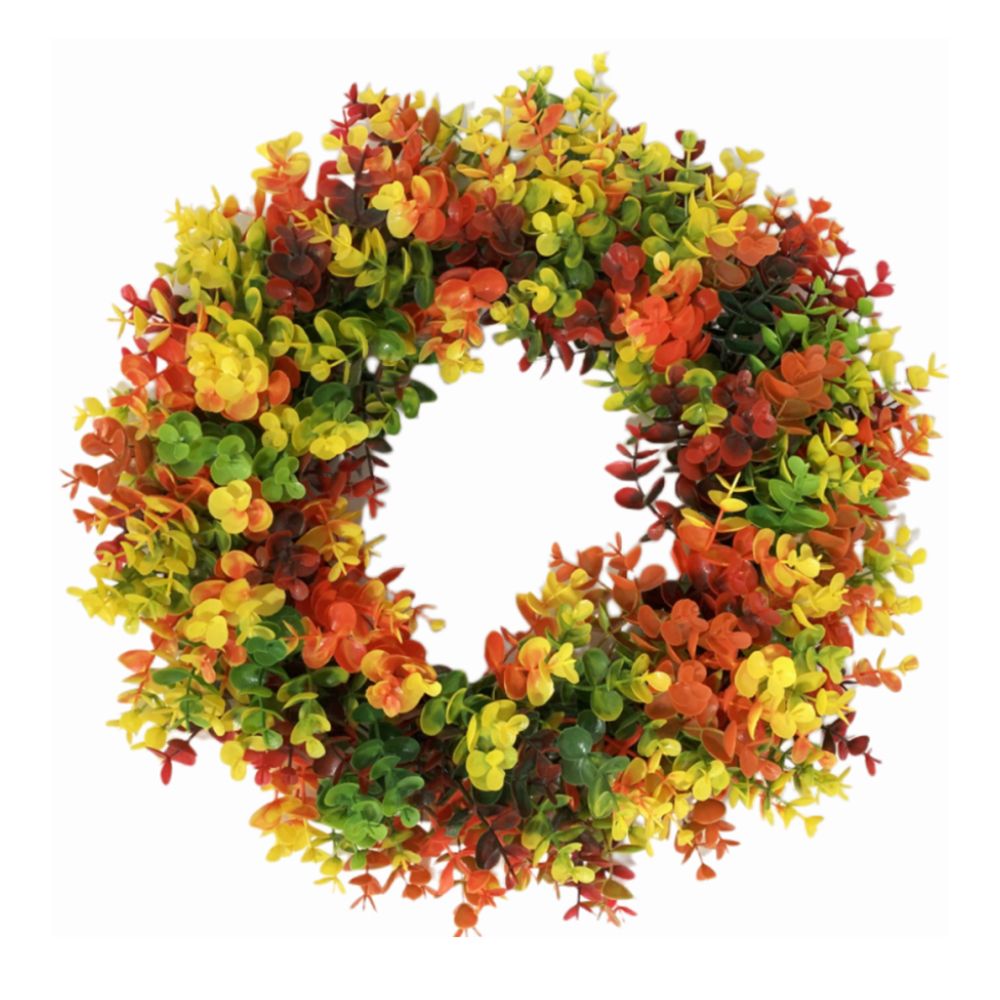 CRAFT BUDDY™ Dekofloristik-Set herbstlicher Blätterkranz 2tlg.