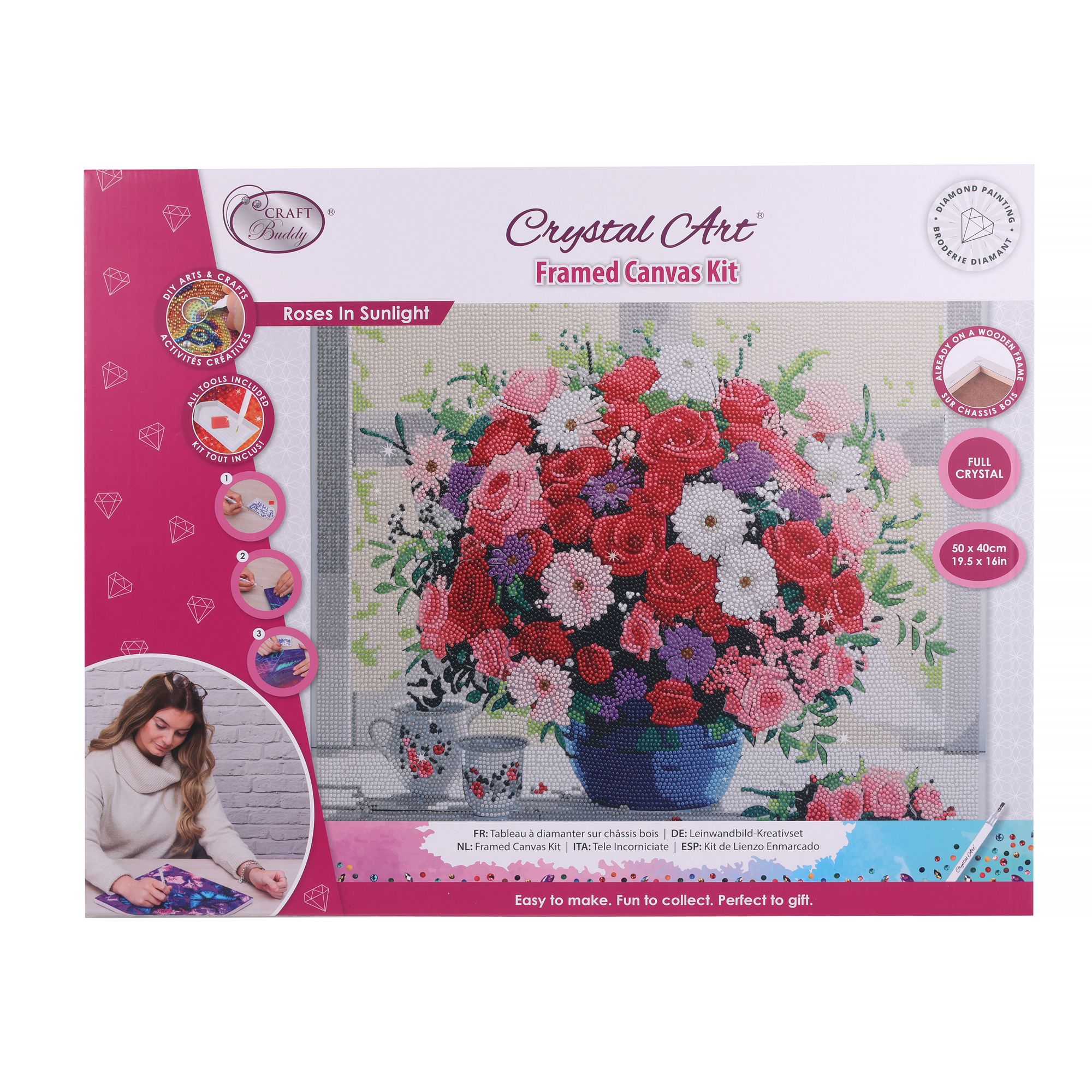 CRAFT BUDDY™ Diamond Painting Bild 40x50cm Blumenstrauss 5tlg.