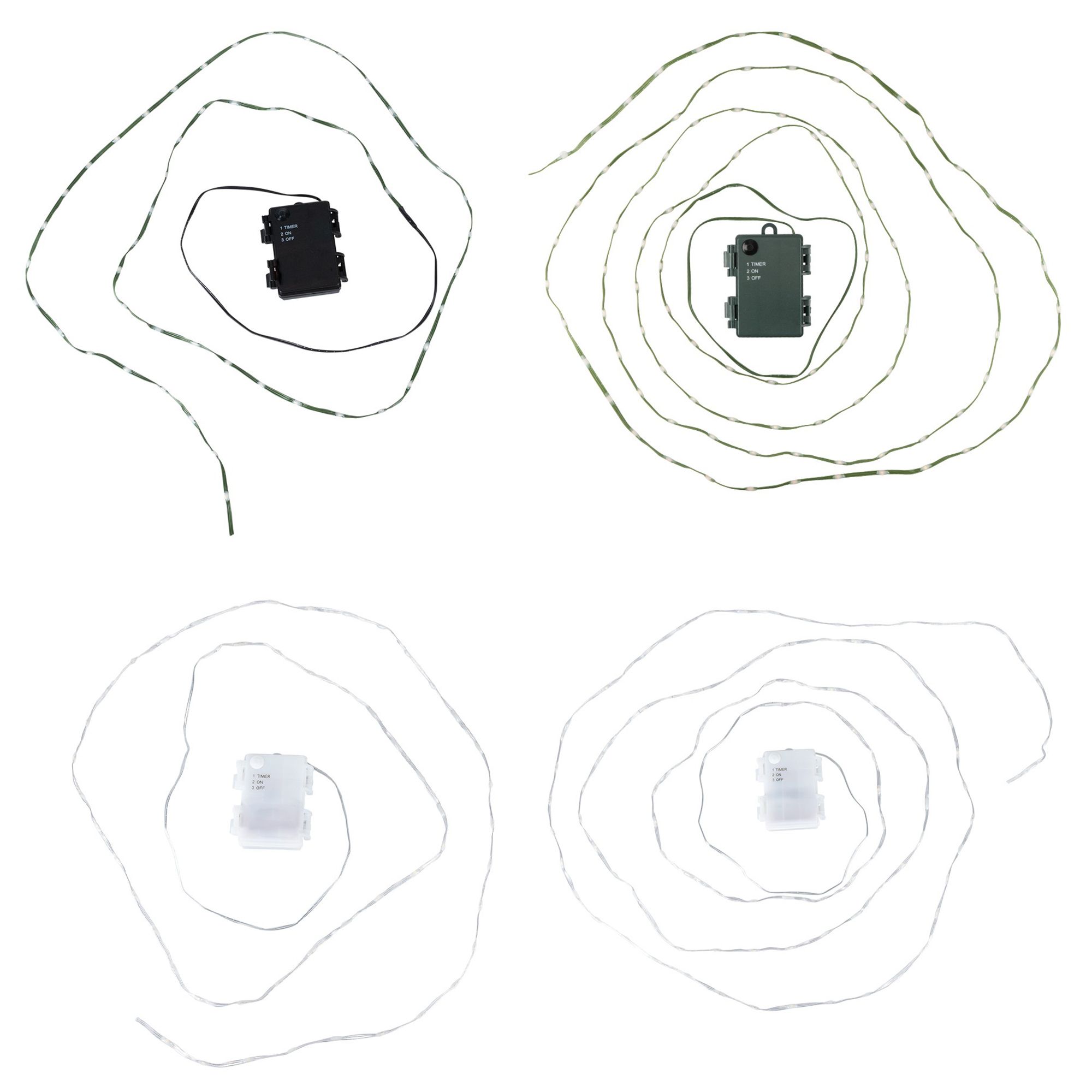 KARIN JITTENMEIER Kreativ-Set 4 LED Micro Lichterketten versch. Längen, 4tlg.