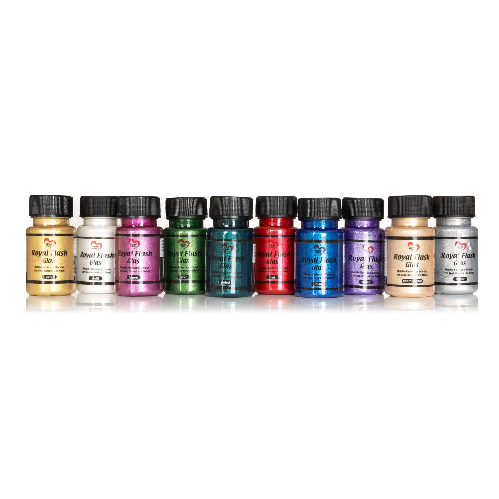KARIN JITTENMEIER Kreativfarben-Set Royal Flash Glasfarben 10tlg.
