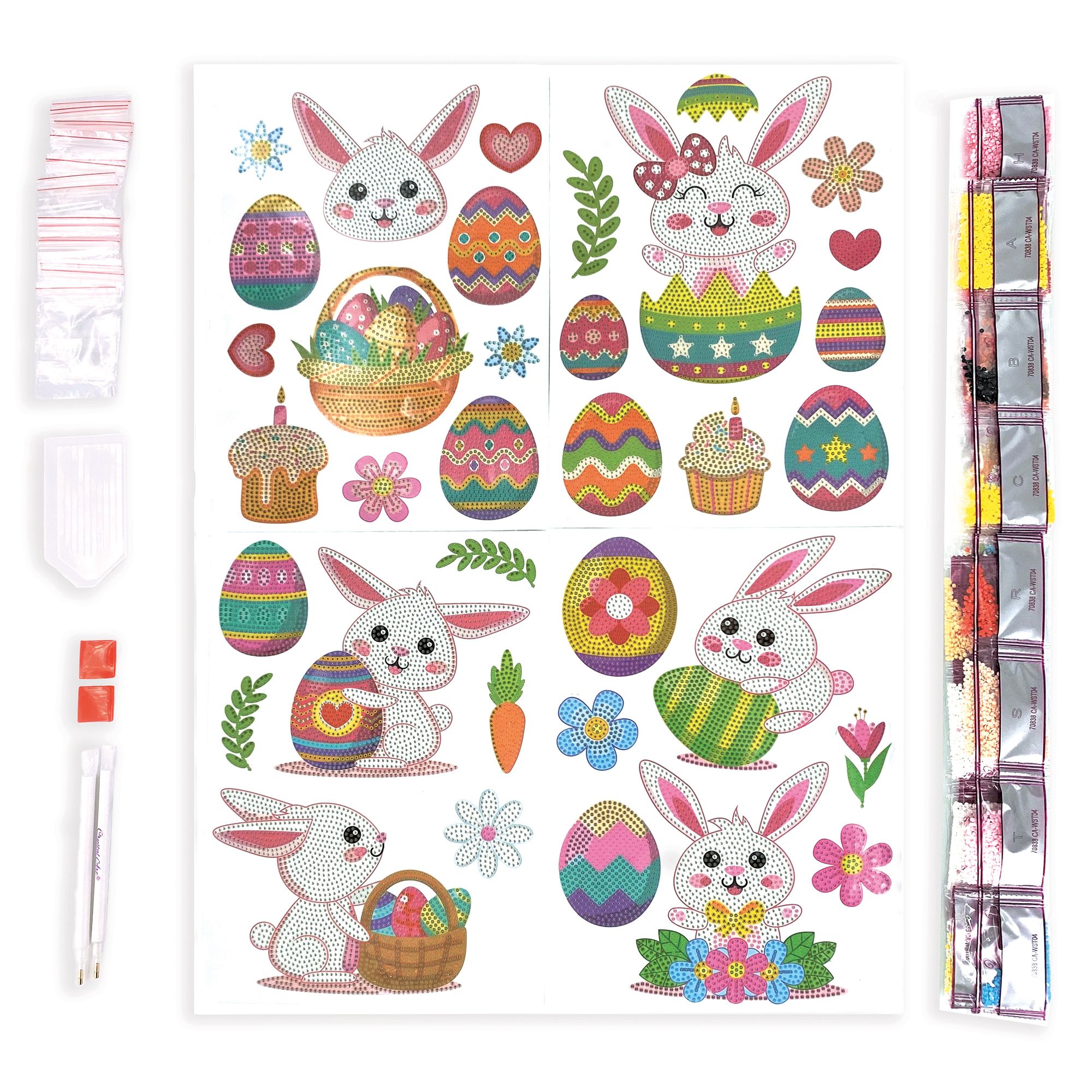 CRAFT BUDDY Diamond Painting DIN A4Bogen Sticker zum Nachlegen Ostern