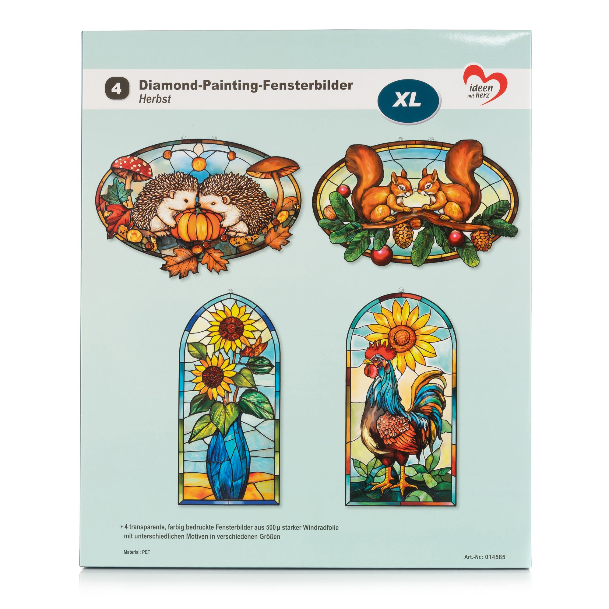 KARIN JITTENMEIER Diamond Painting-Set XL-Fensterbilder verschiedene Designs 9tlg.
