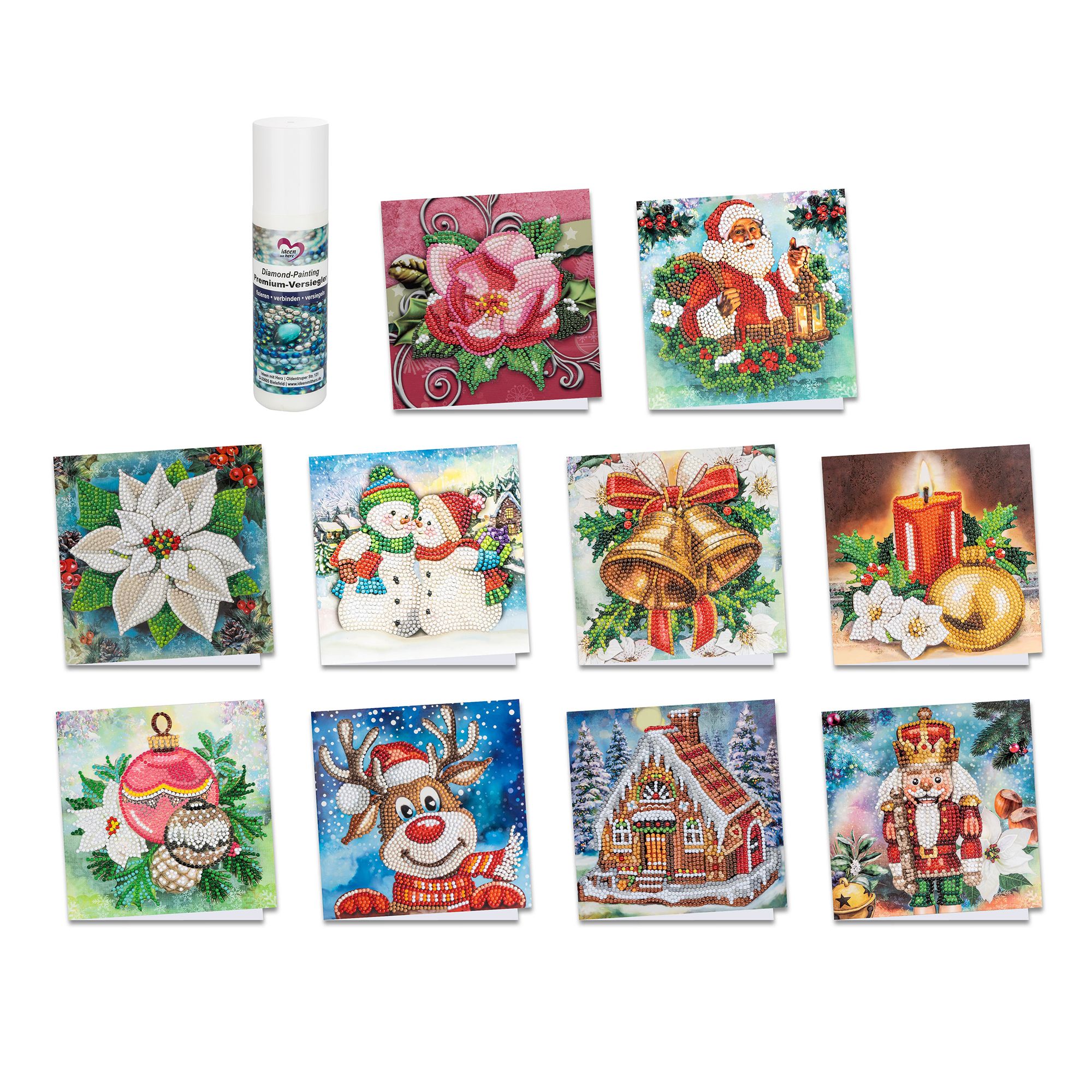 Ideen mit Herz | Diamond-Painting standkaart | verjaardag | herstel | decoratie | 370 g/m² | 16,3 cm x 16 cm | incl. envelop en gereedschap (beschermengel