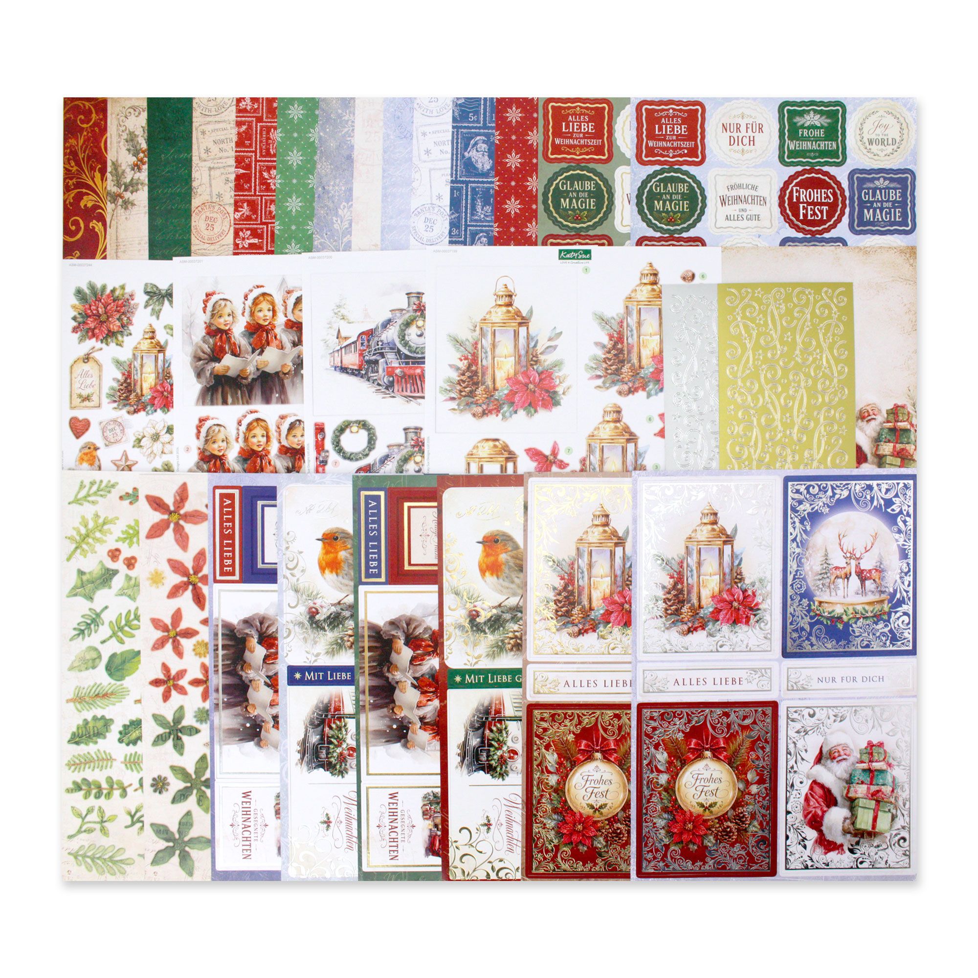 KATY SUE Grußkarten-Set Nostalgische Weihnachten 80tlg.
