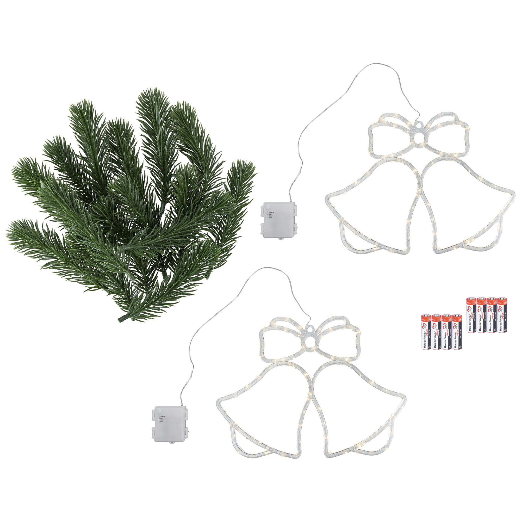 KARIN JITTENMEIER Kreativ-Set LED Glocken & Tannenzweige 11tlg.