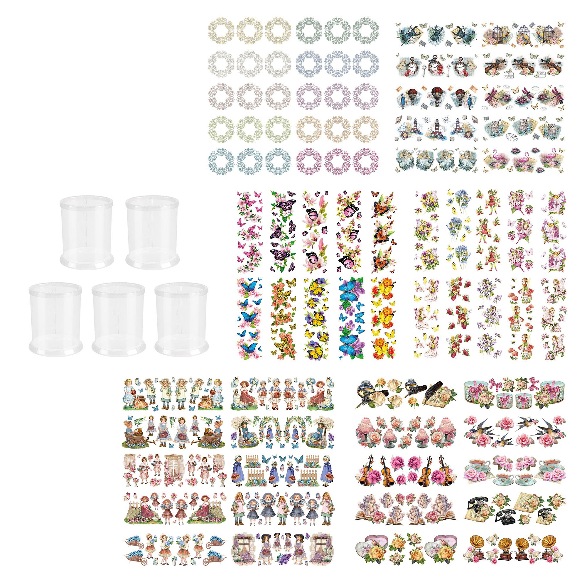 KARIN JITTENMEIER Club Artikel Sticker-Set Transparente Sticker, 60tlg ...
